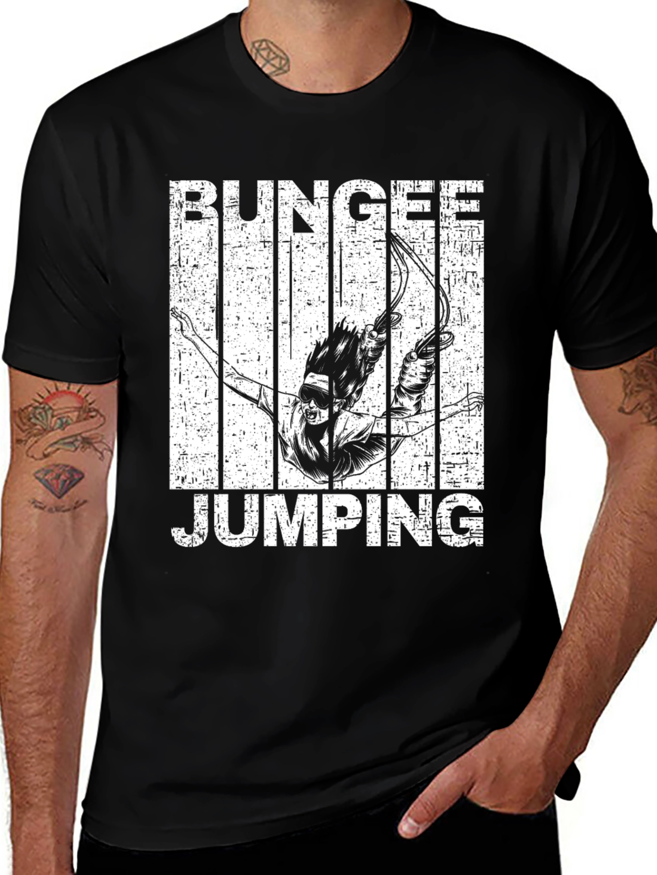 Variant 29 of Bungee Jumping Graphic Tee - Extreme Sports Apparel