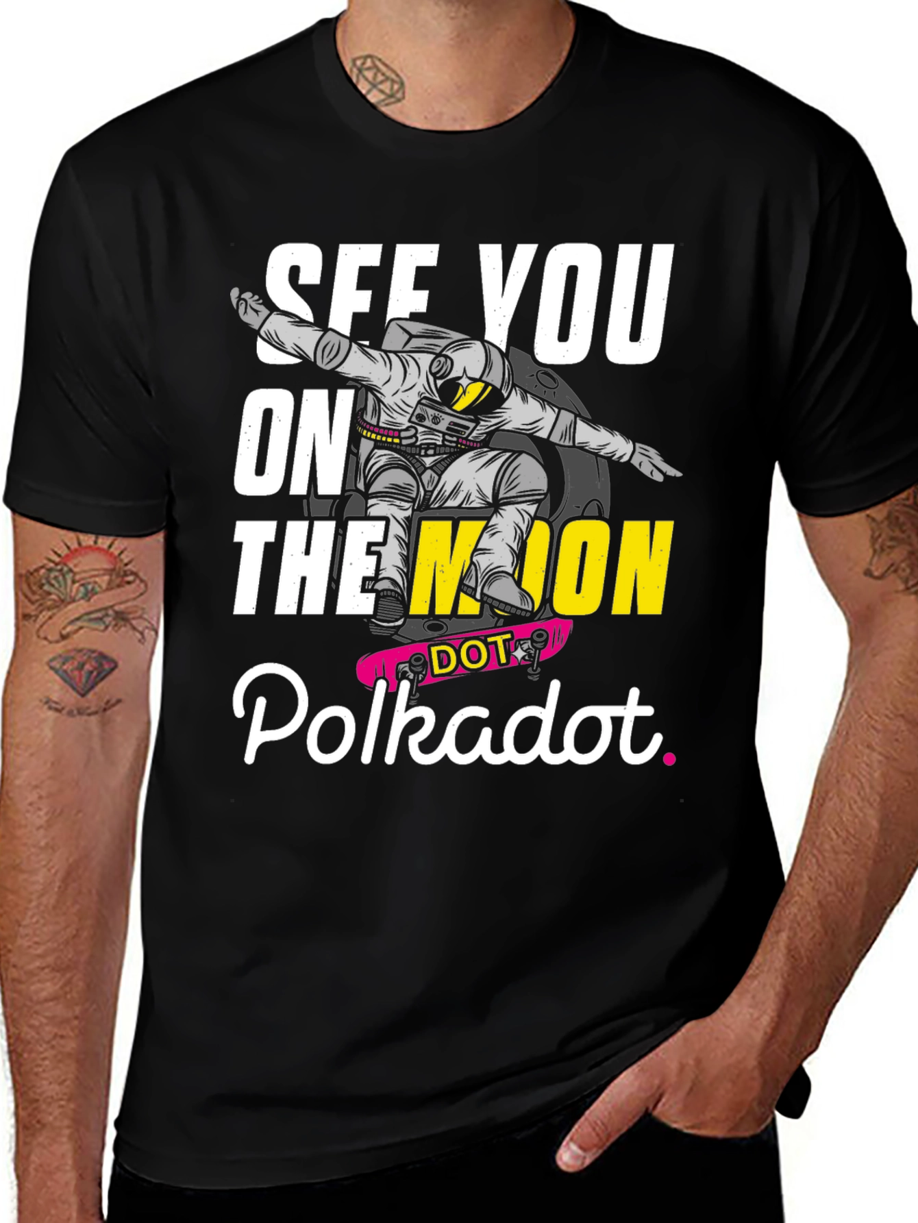 Polkadot See You On The Moon Astronaut T-Shirt
