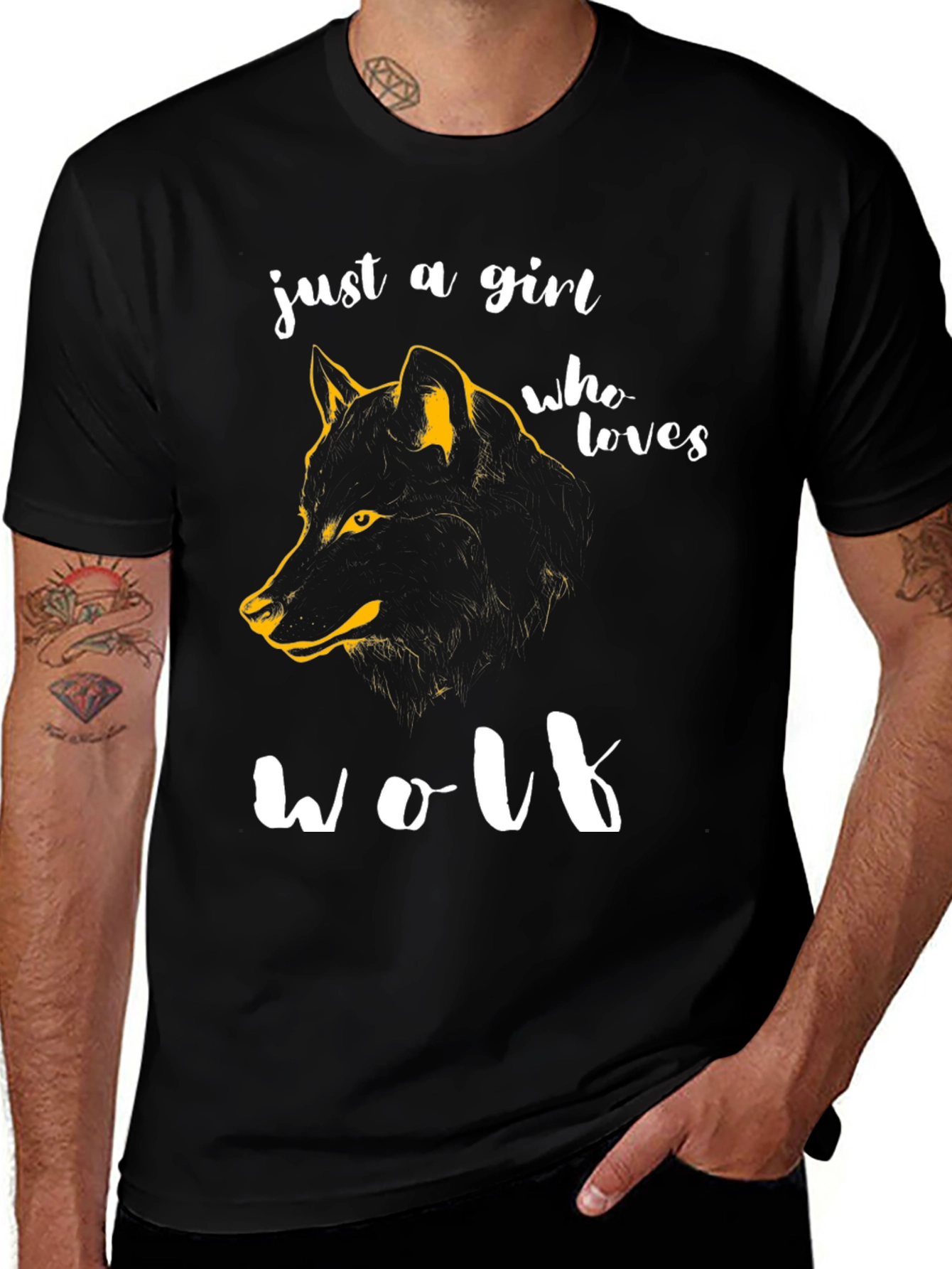 Variant 30 of Just A Girl Who Loves Wolf T-Shirt