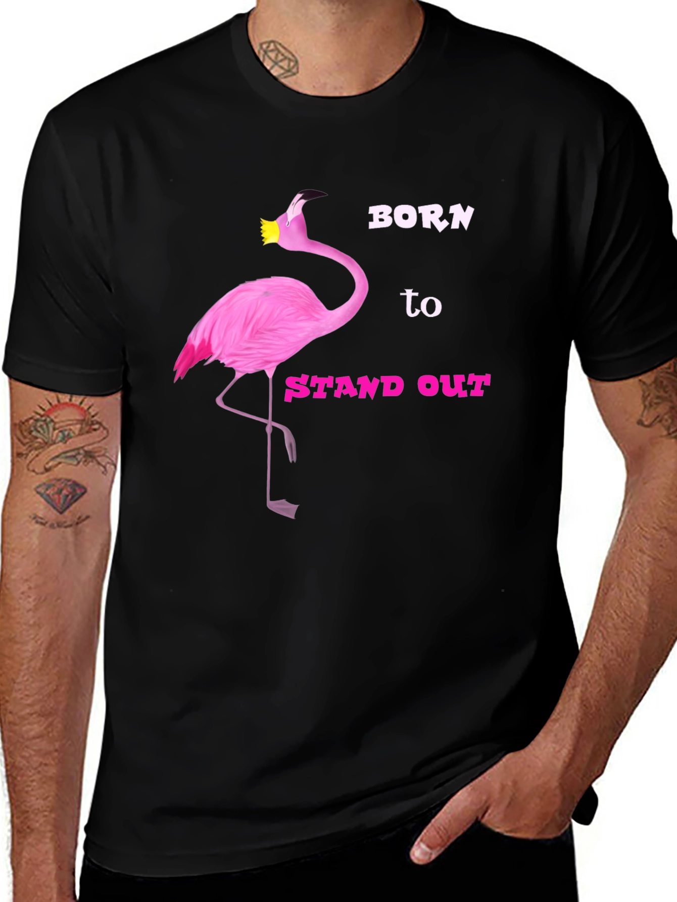 Variant 18 of Born to Stand Out Flamingo T-Shirt