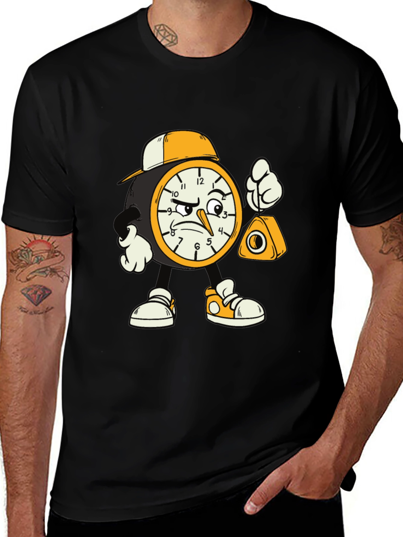 Variant 13 of Cartoon Clock Graphic Tee