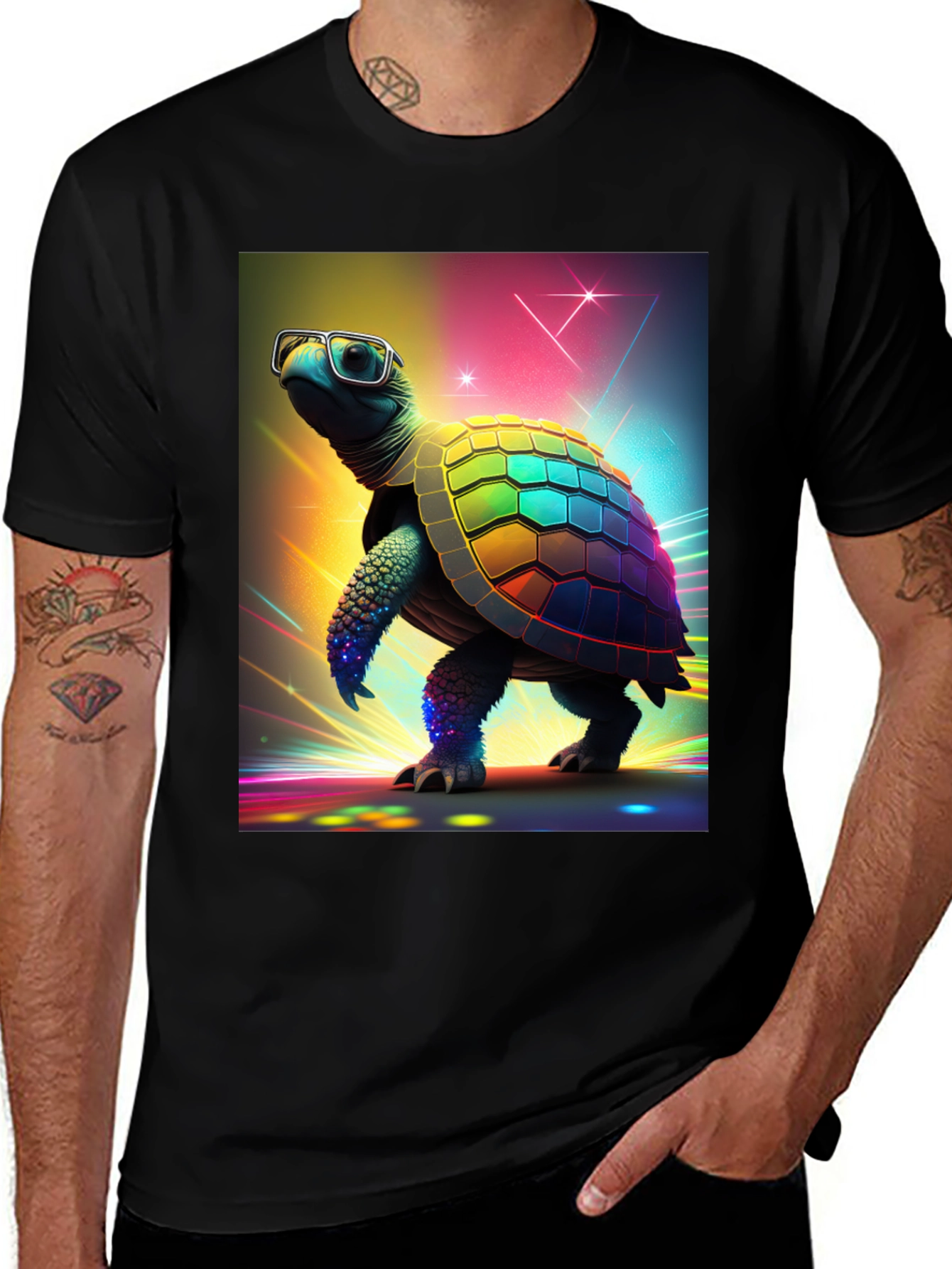 Variant 3 of Rainbow Turtle T-Shirt