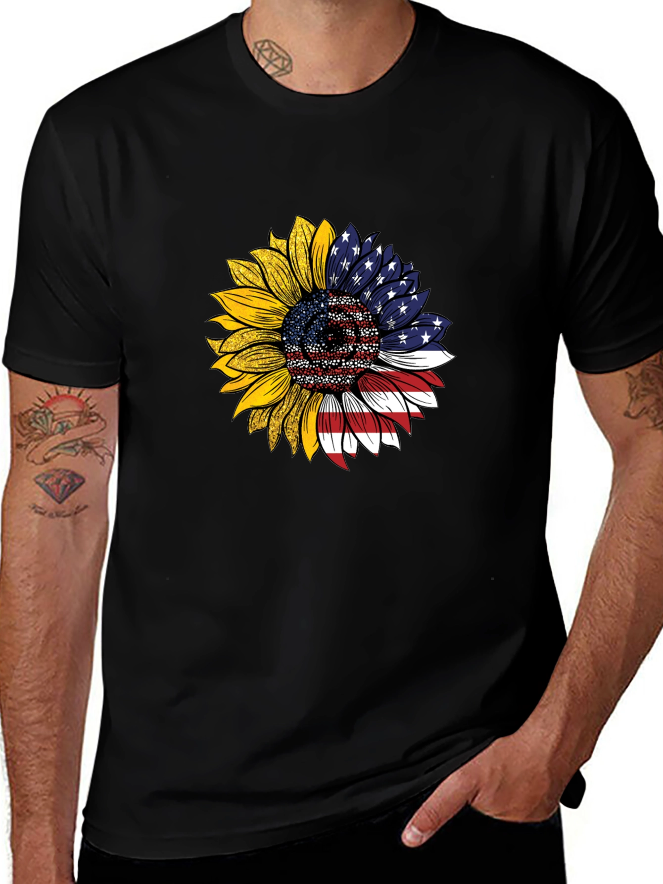 Variant 19 of Patriotic Sunflower Graphic Tee