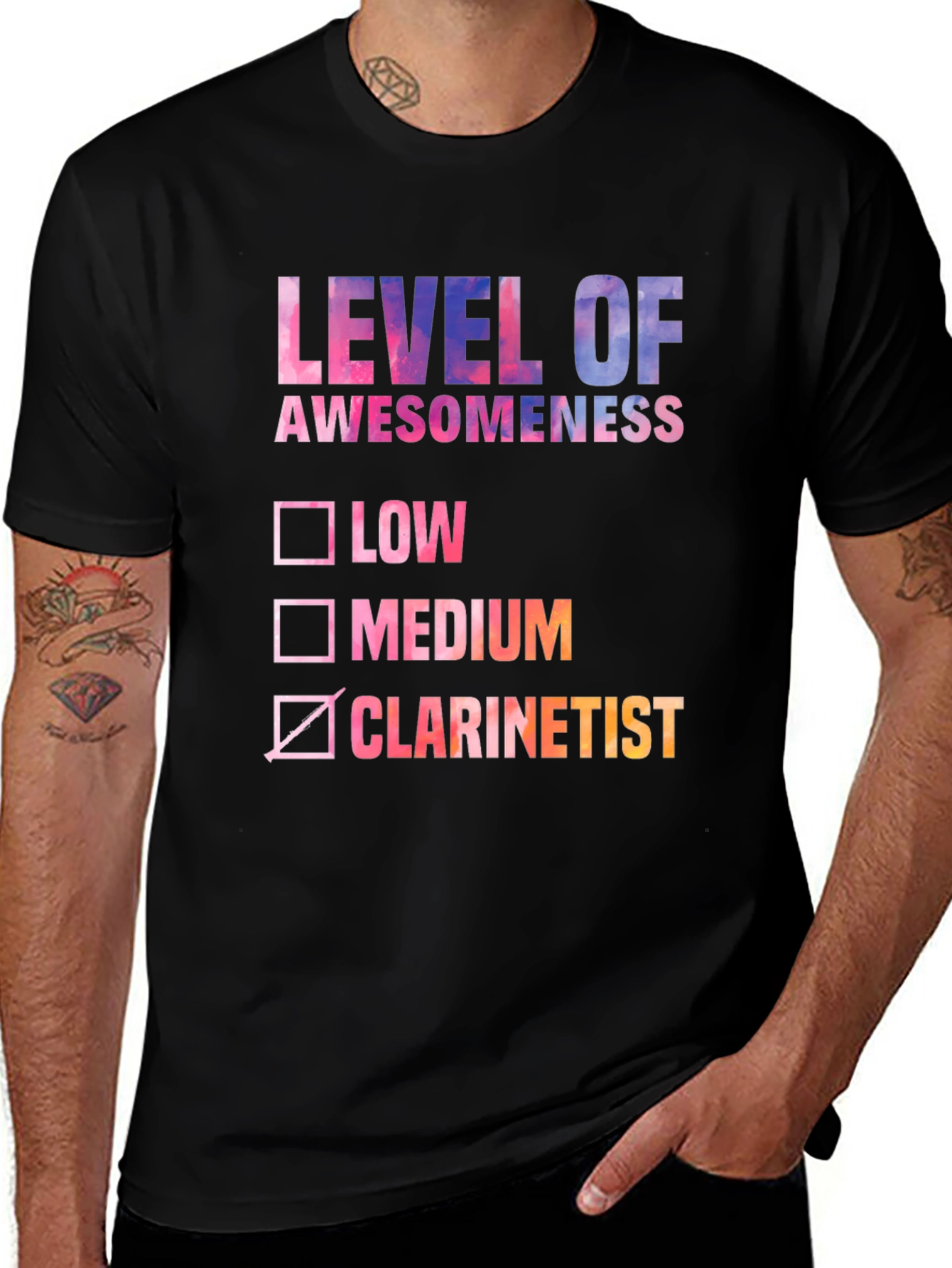Level of Awesomeness Clarinetist T-Shirt