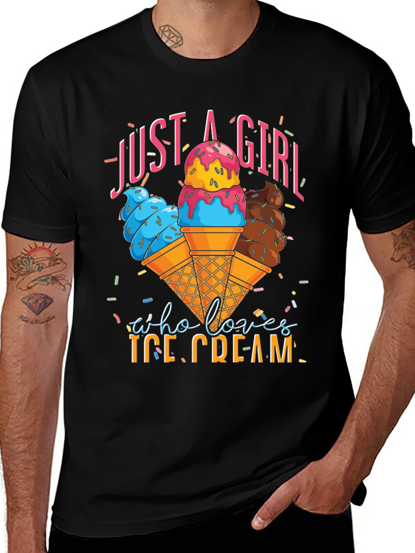 Variant 19 of Just a Girl Who Loves Ice Cream T-Shirt