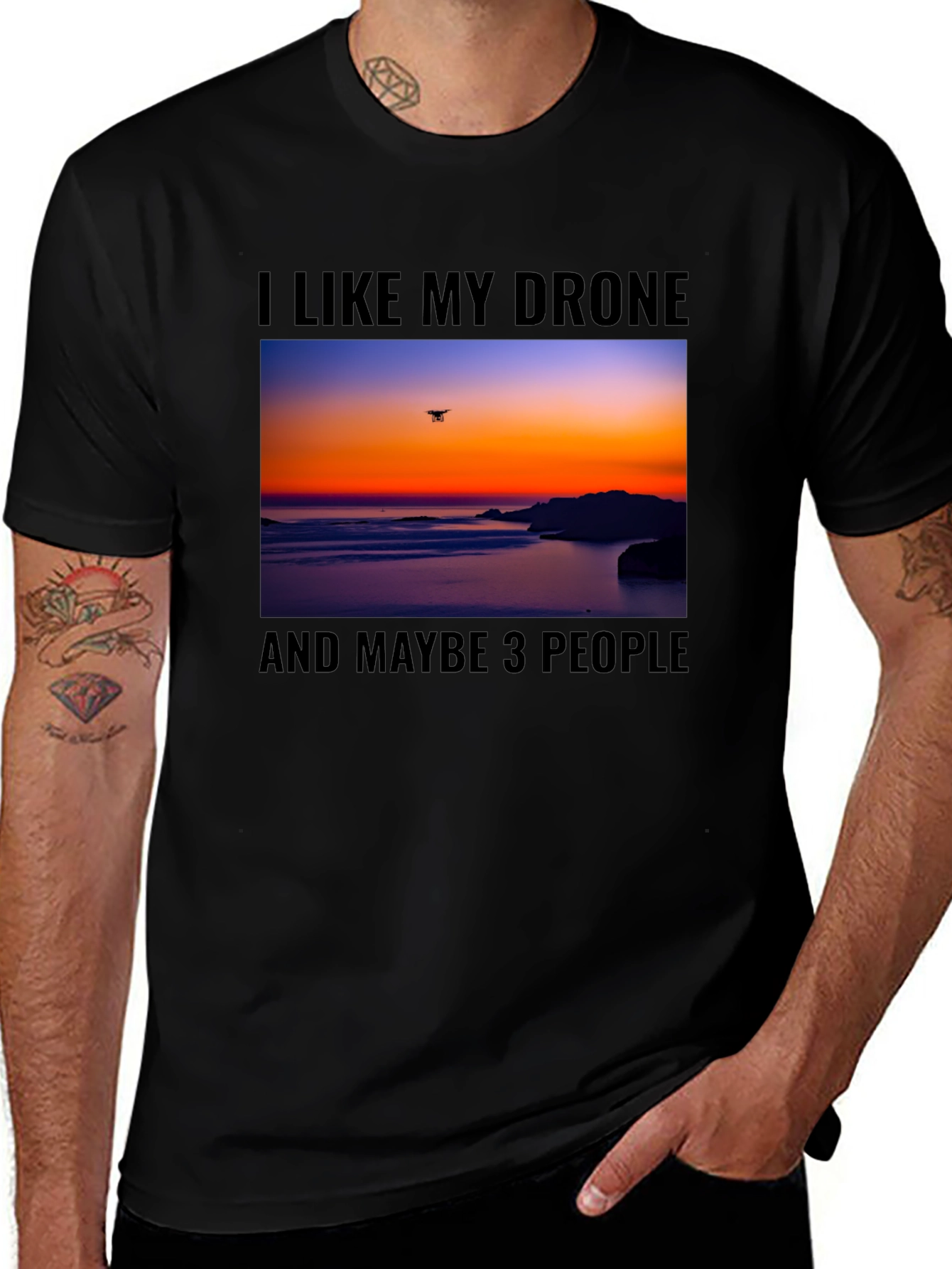Variant 20 of Drone Lover Graphic T-Shirt
