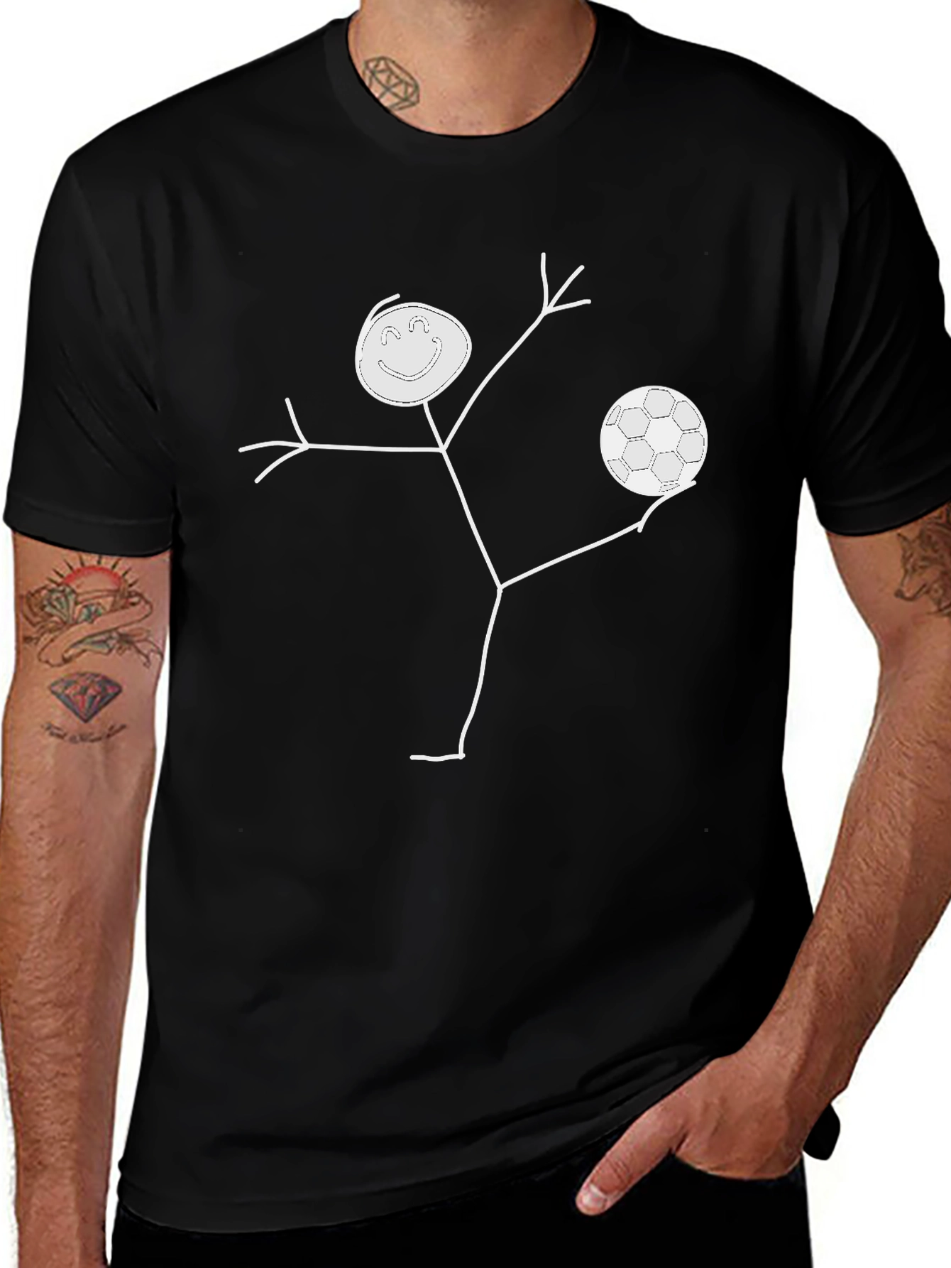 Variant 29 of Funny Stick Figure Soccer T-Shirt