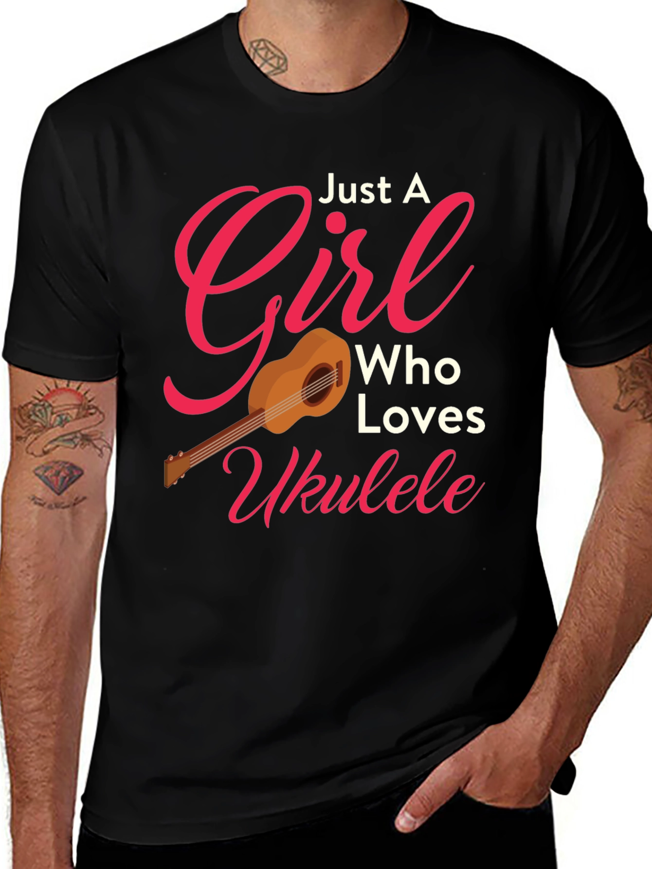Variant 23 of Just A Girl Who Loves Ukulele T-Shirt