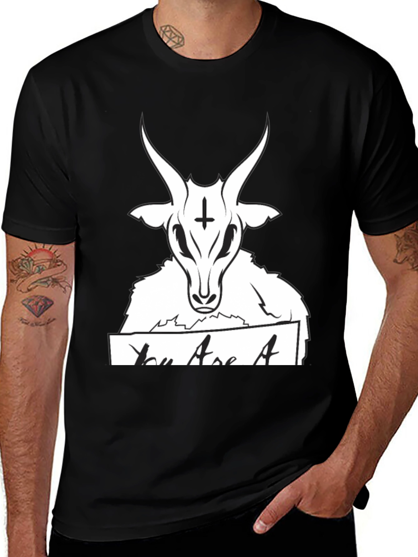 Baphomet Goat Graphic Tee - "You Are A..." Design
