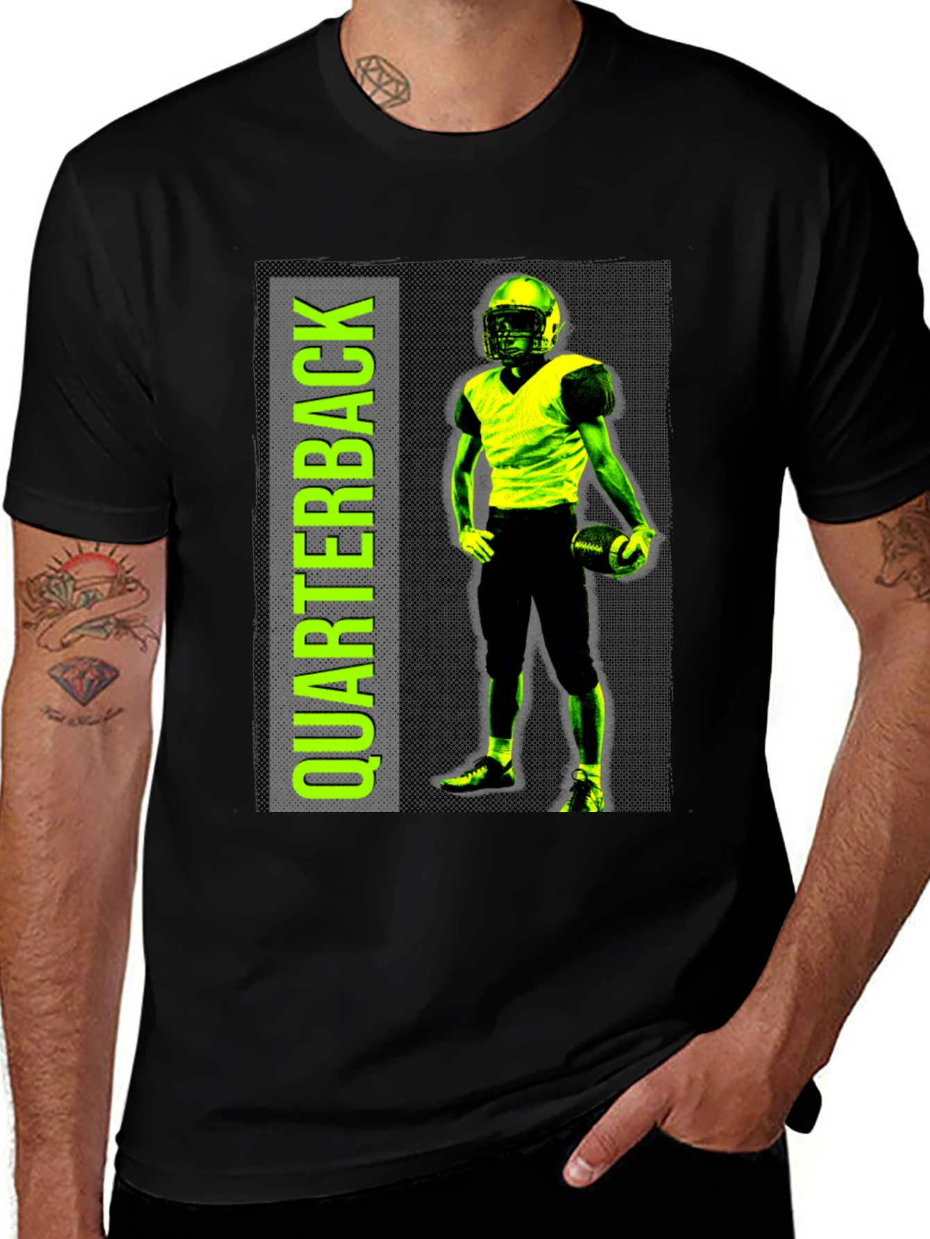 Quarterback Graphic T-Shirt - Football Player Tee