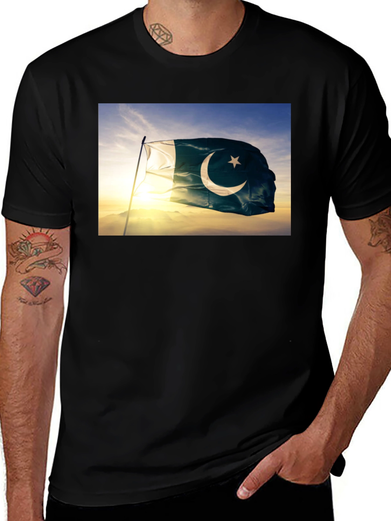 Pakistan Flag Graphic Tee - Soft Cotton Blend