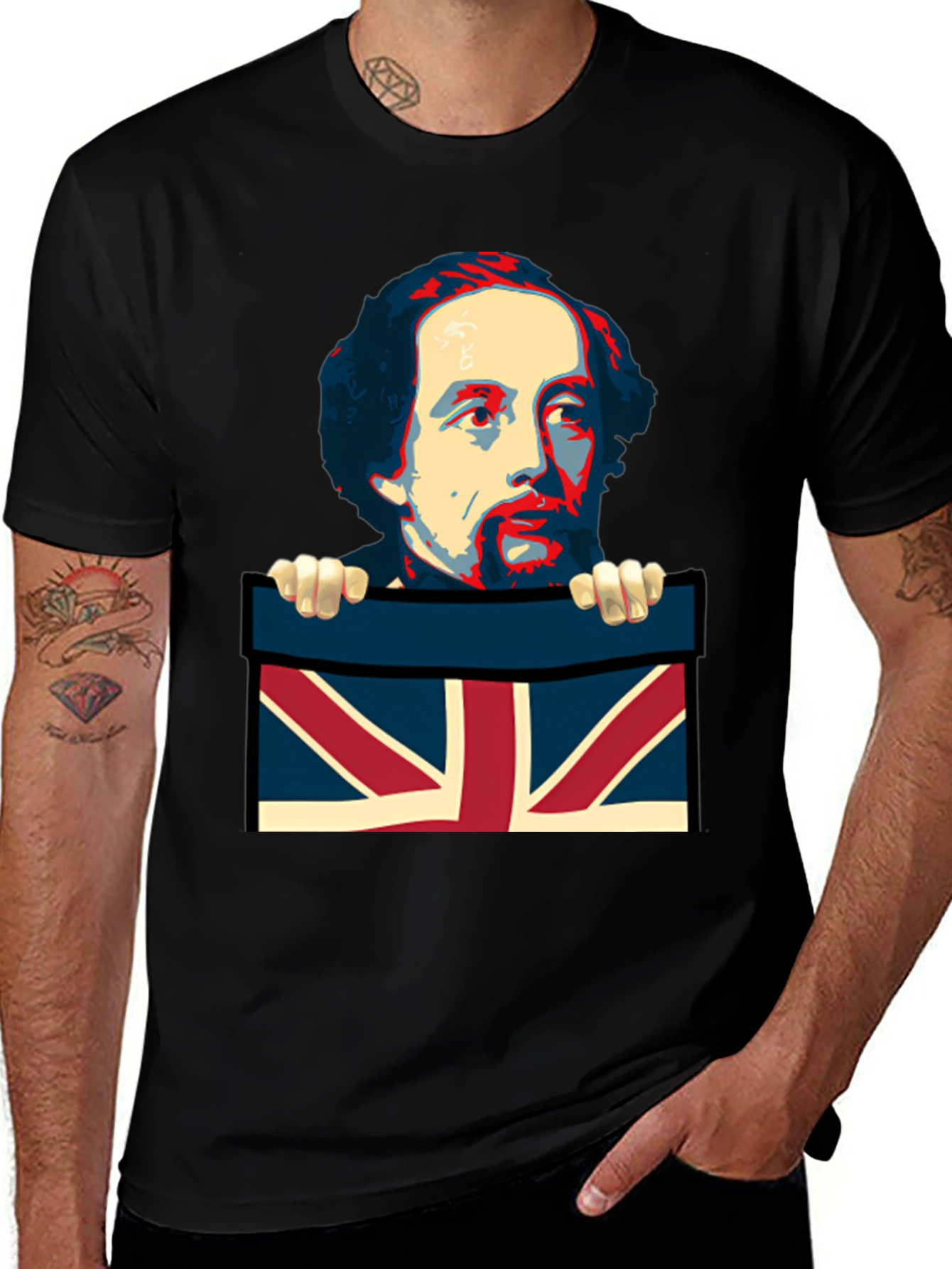 Variant 12 of British Flag Man Graphic T-Shirt