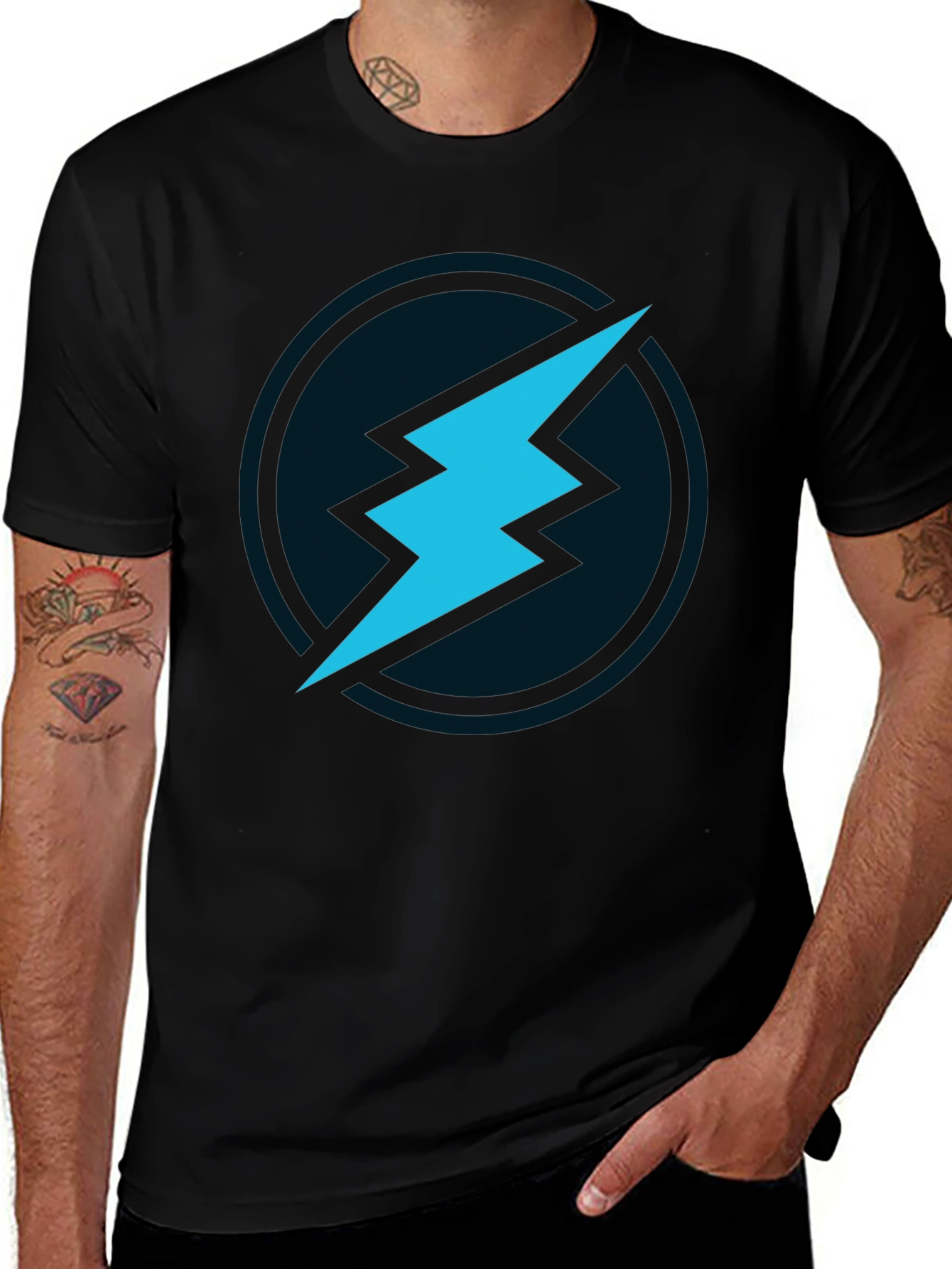 Variant 4 of Electric Blue Bolt Tee - Stylish Graphic T-Shirt