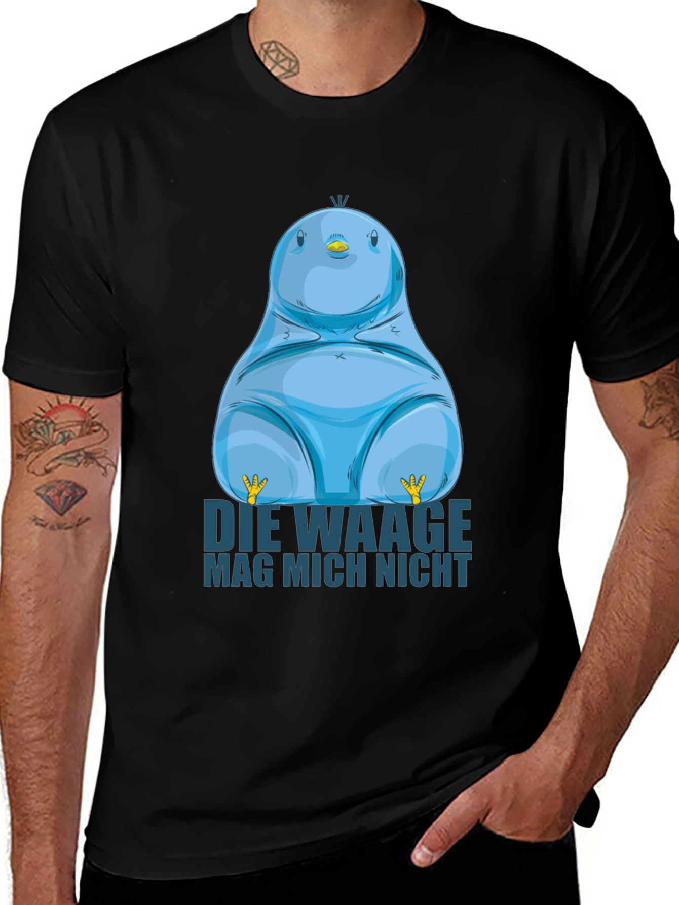 Variant 6 of Funny Blue Bird T-Shirt - Die Waage Mag Mich Nicht