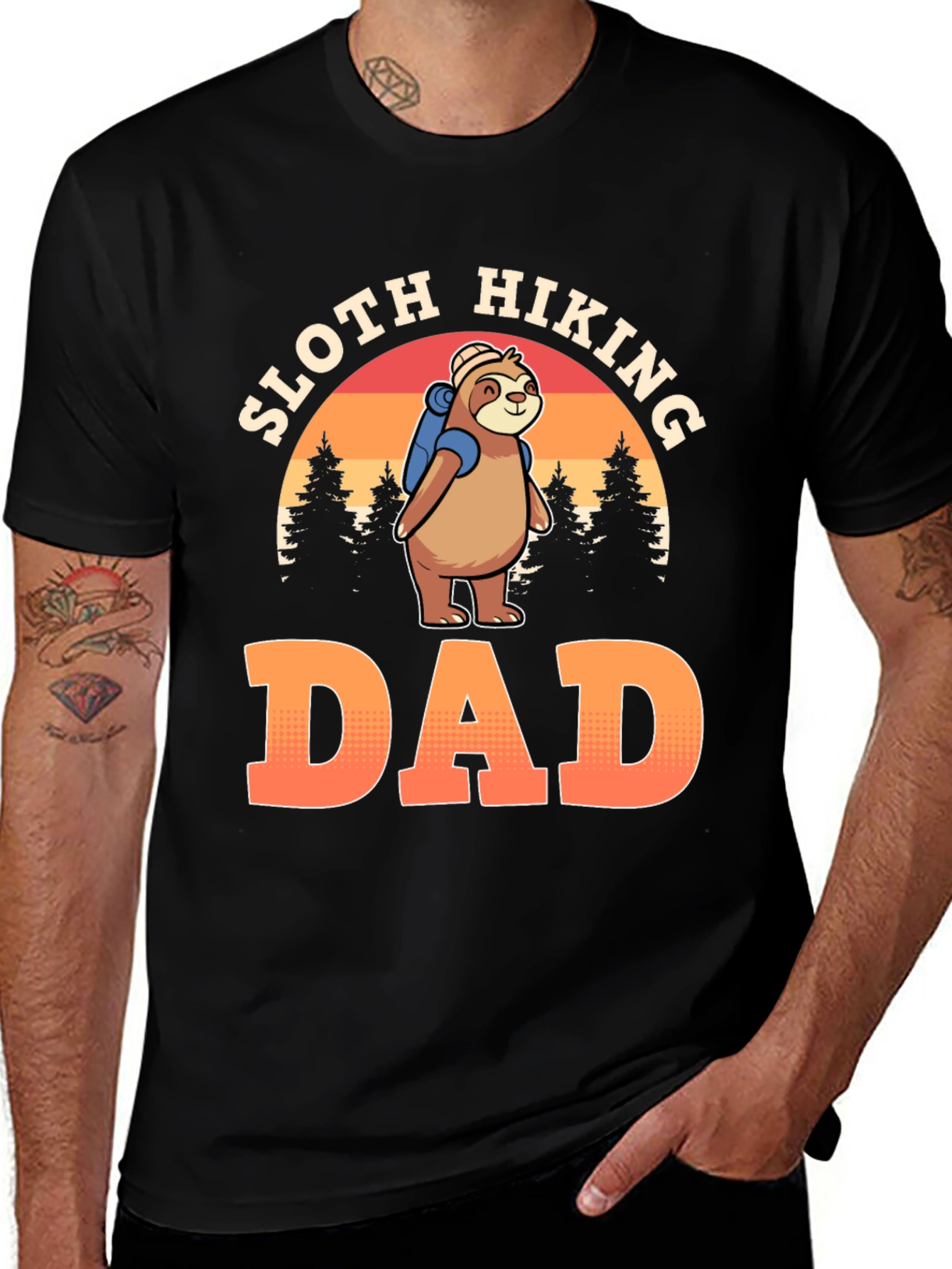 Variant 5 of Sloth Hiking Dad T-Shirt - Adventure Ready