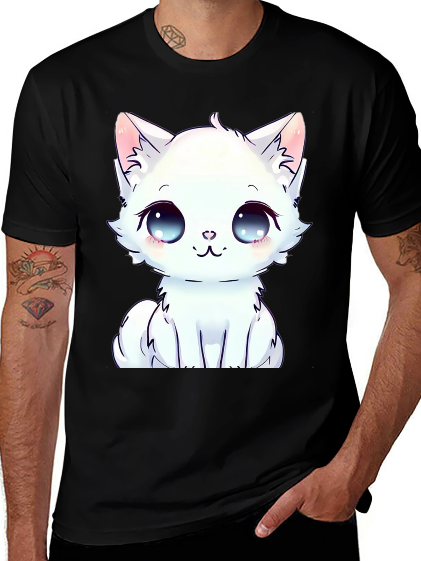 Variant 23 of Cute Anime Kitten T-Shirt