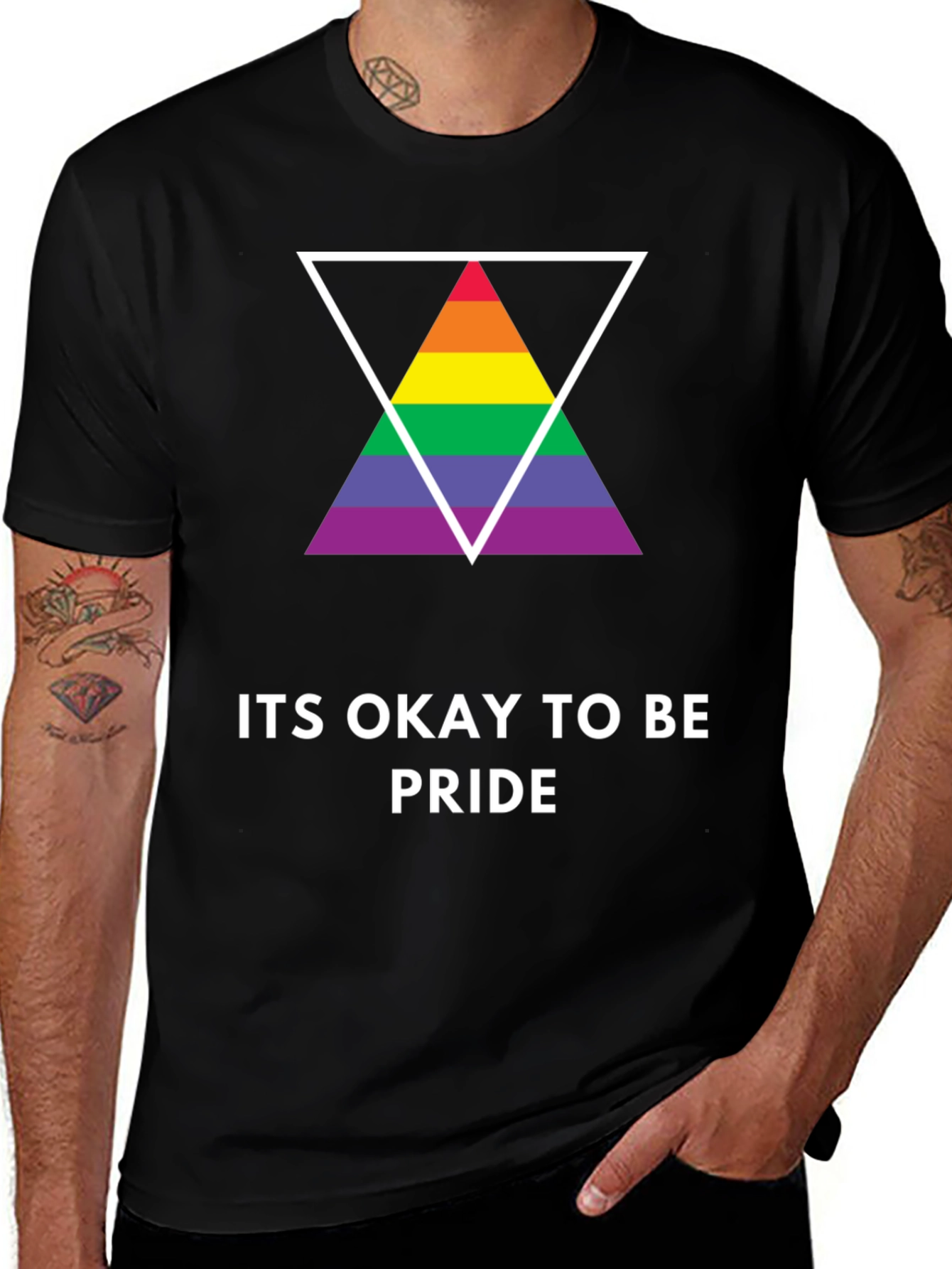 Variant 19 of Pride Rainbow Triangle Graphic Tee