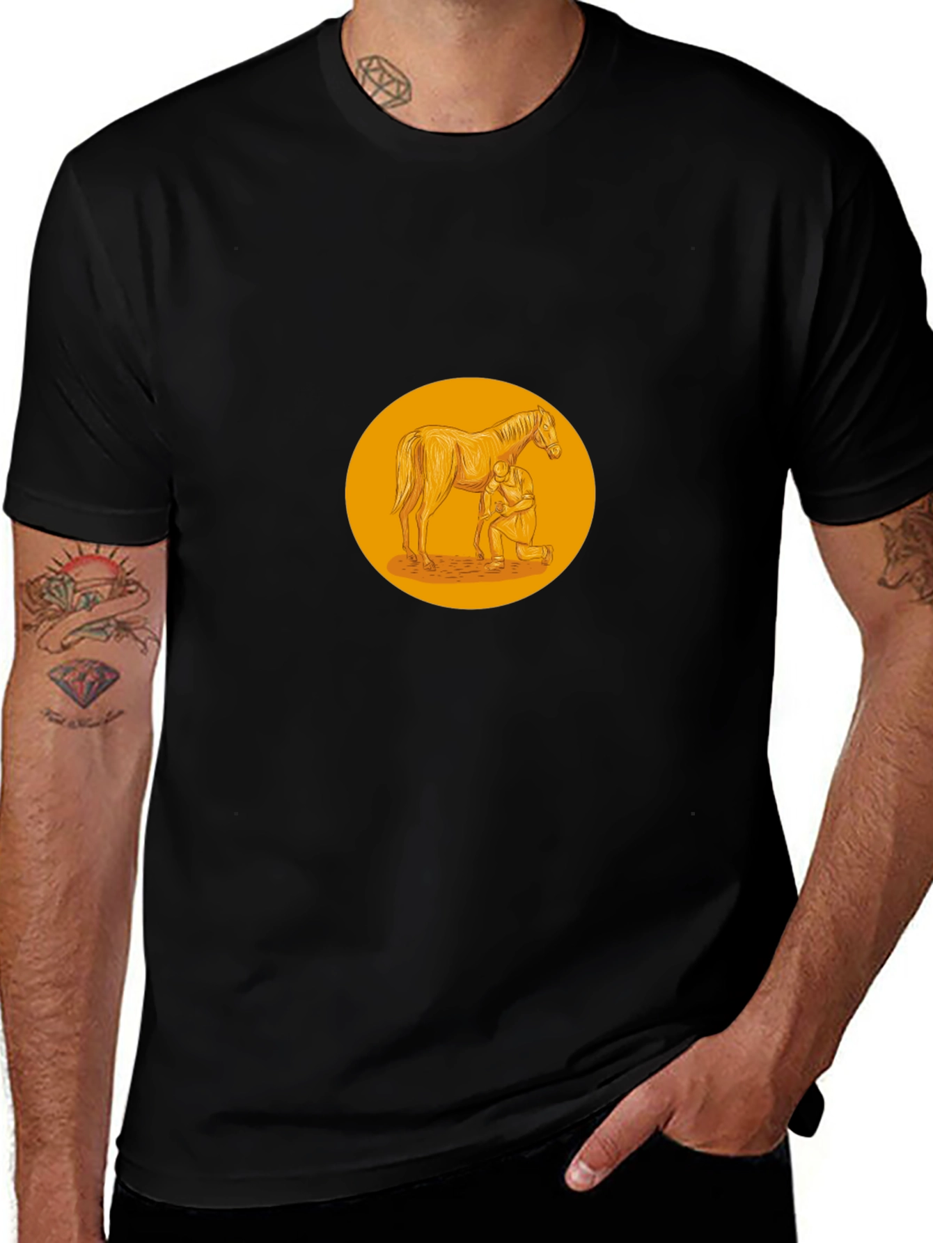Equestrian Tribute Black T-Shirt