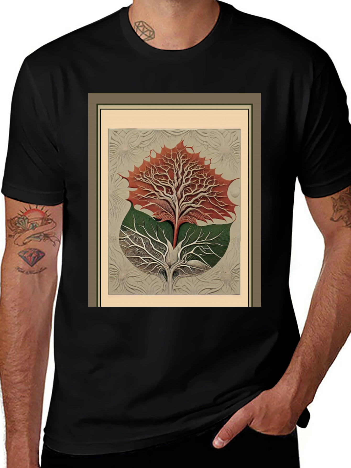 Arboreal Print Tee - Nature Inspired Fashion
