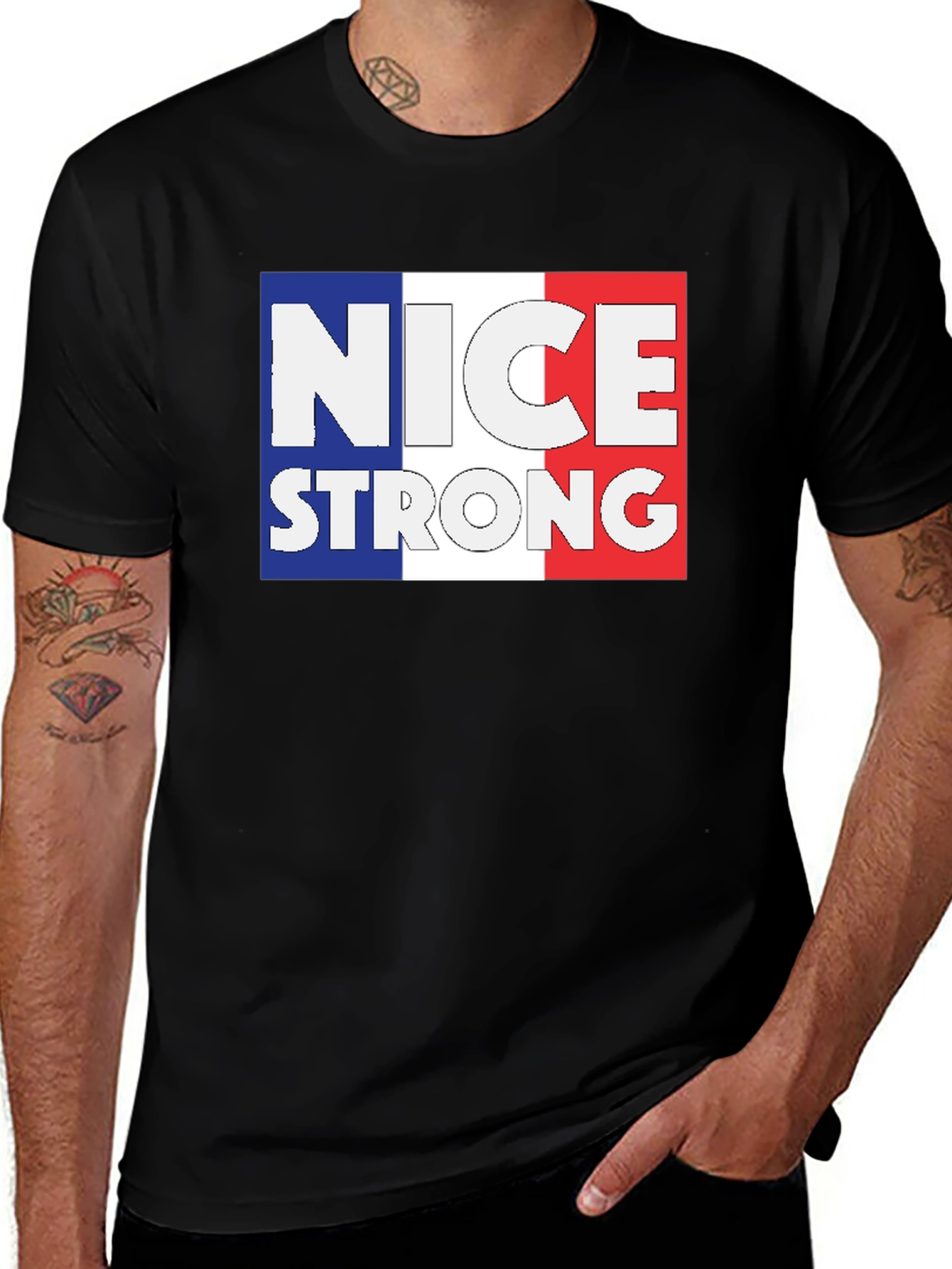 Variant 27 of Nice Strong France Flag T-Shirt