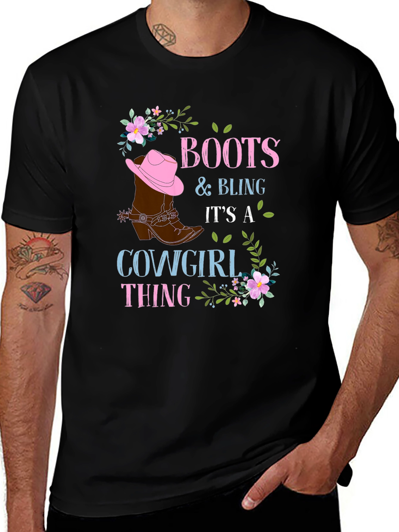 Boots & Bling Cowgirl Graphic Tee