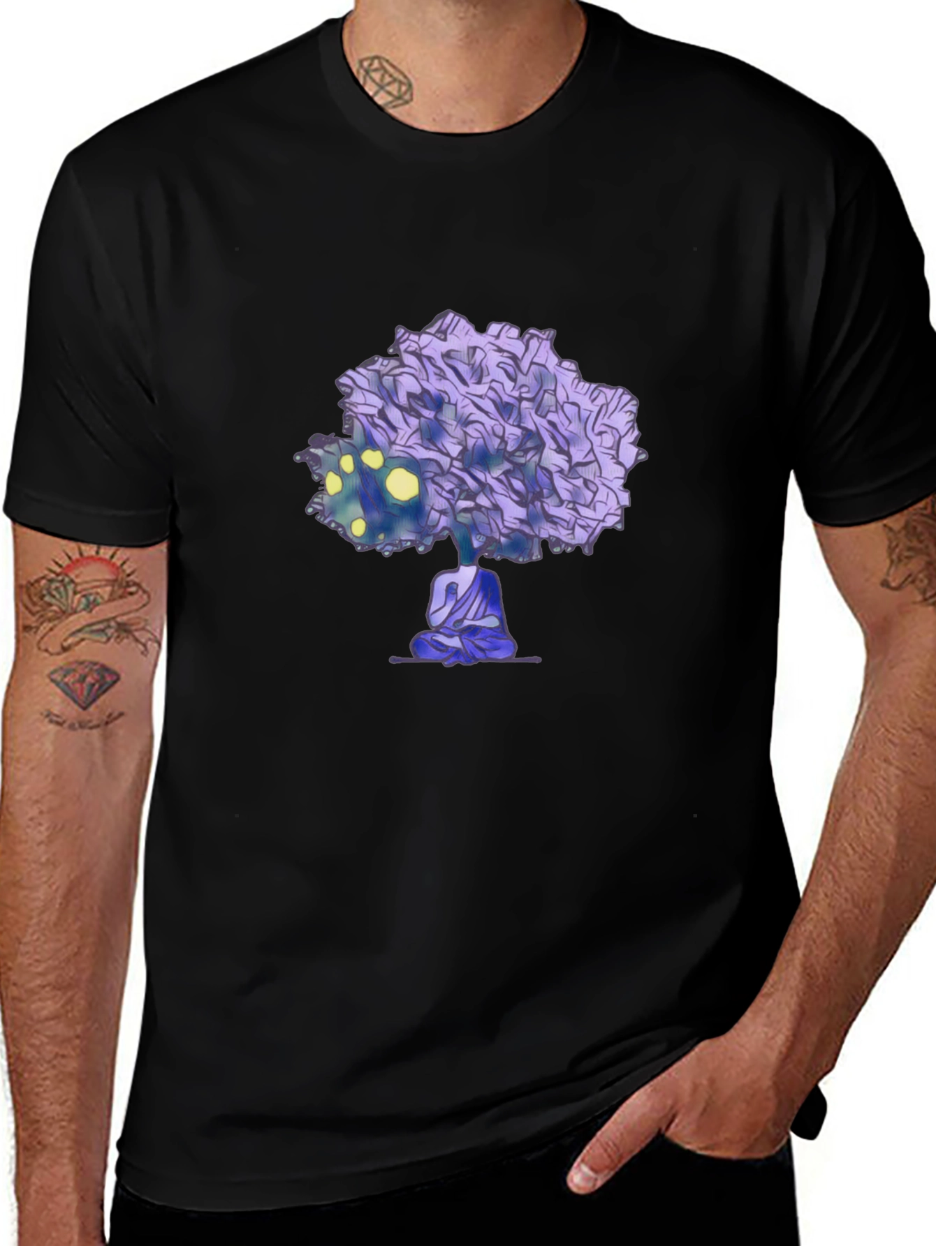 Variant 27 of Meditative Tree Graphic Tee - Zen Style Shirt