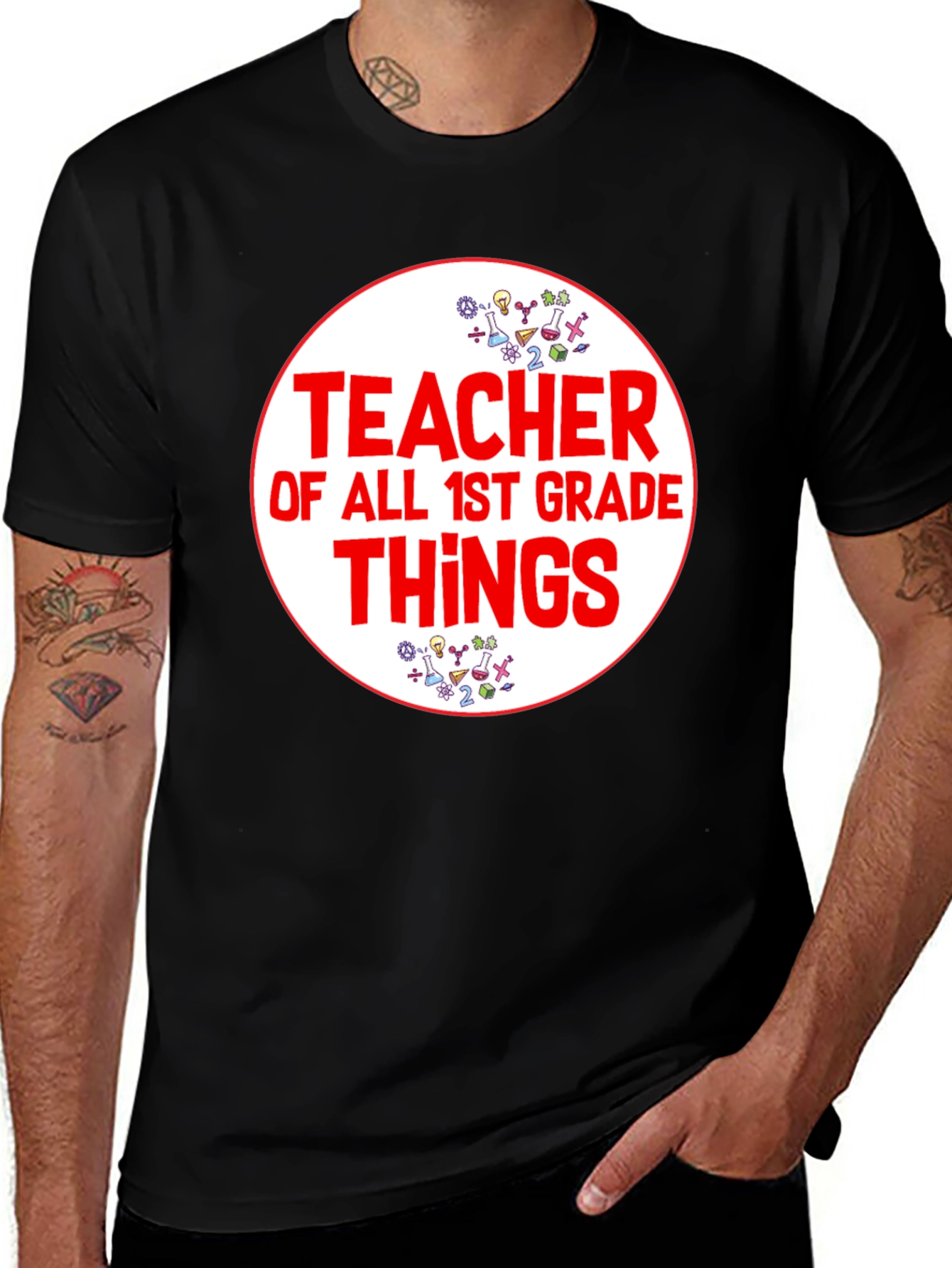 Variant 13 of Teacher of All 1st Grade Things Black T-Shirt