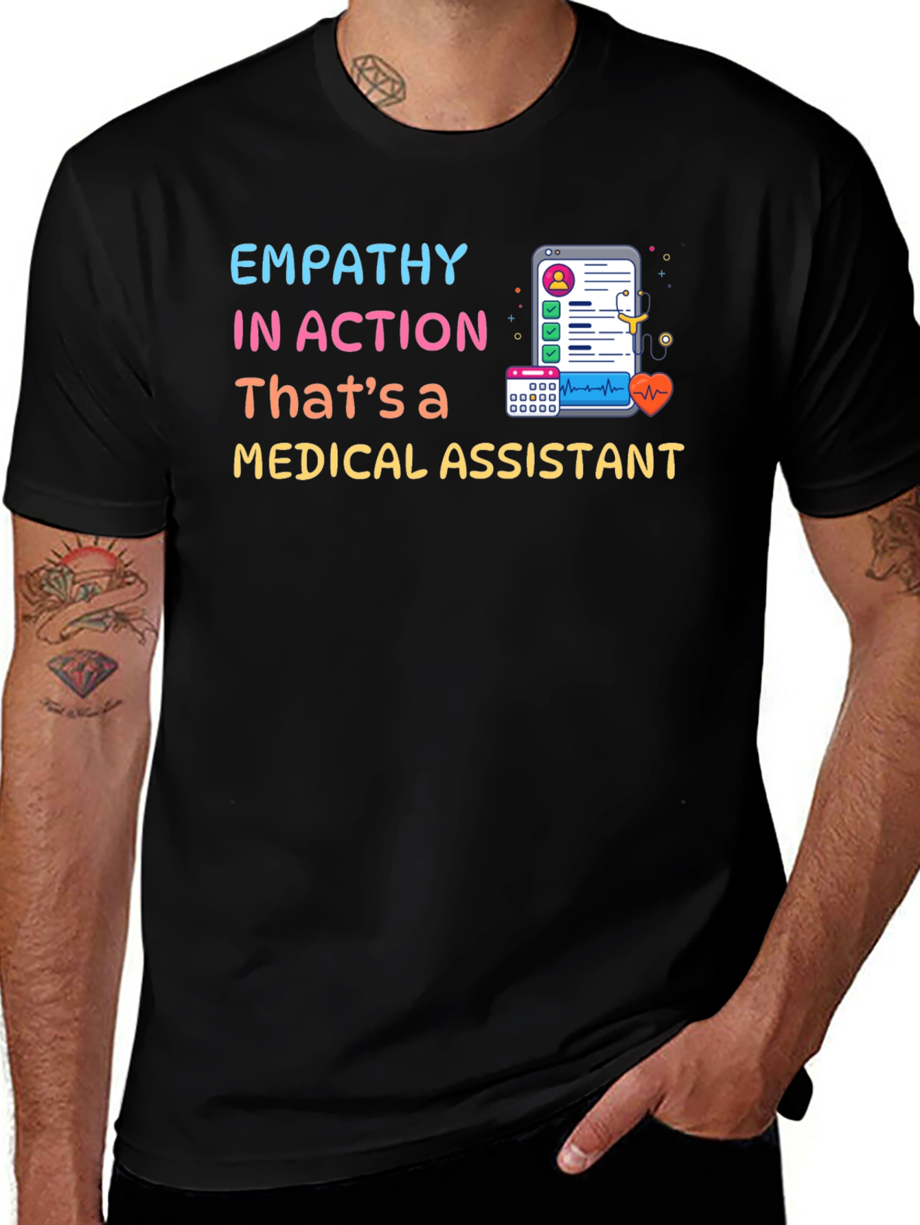 Variant 9 of Empathy in Action Medical Assistant T-Shirt