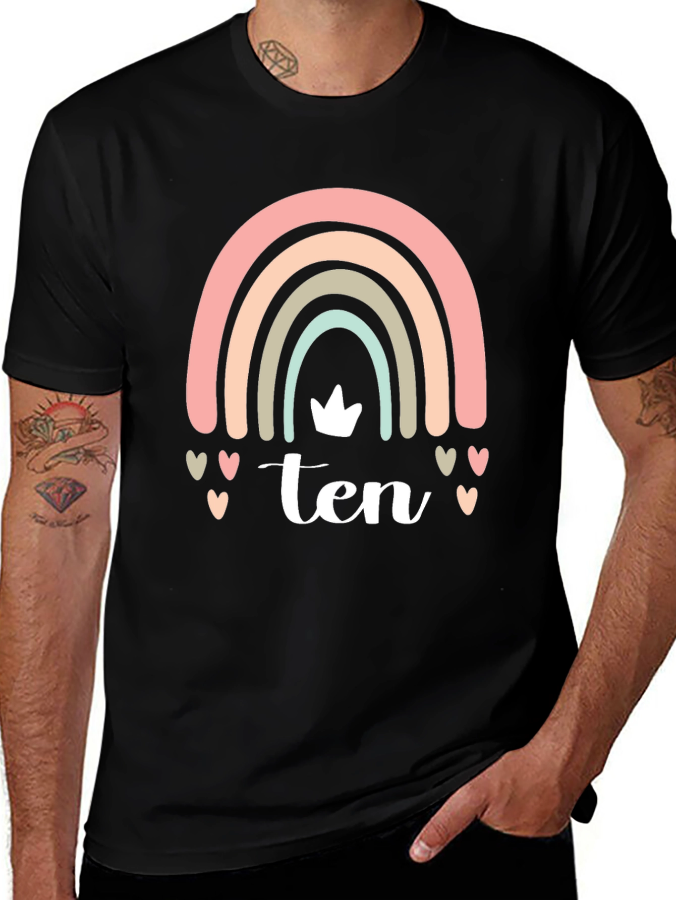 Variant 22 of Ten Rainbow Birthday T-Shirt