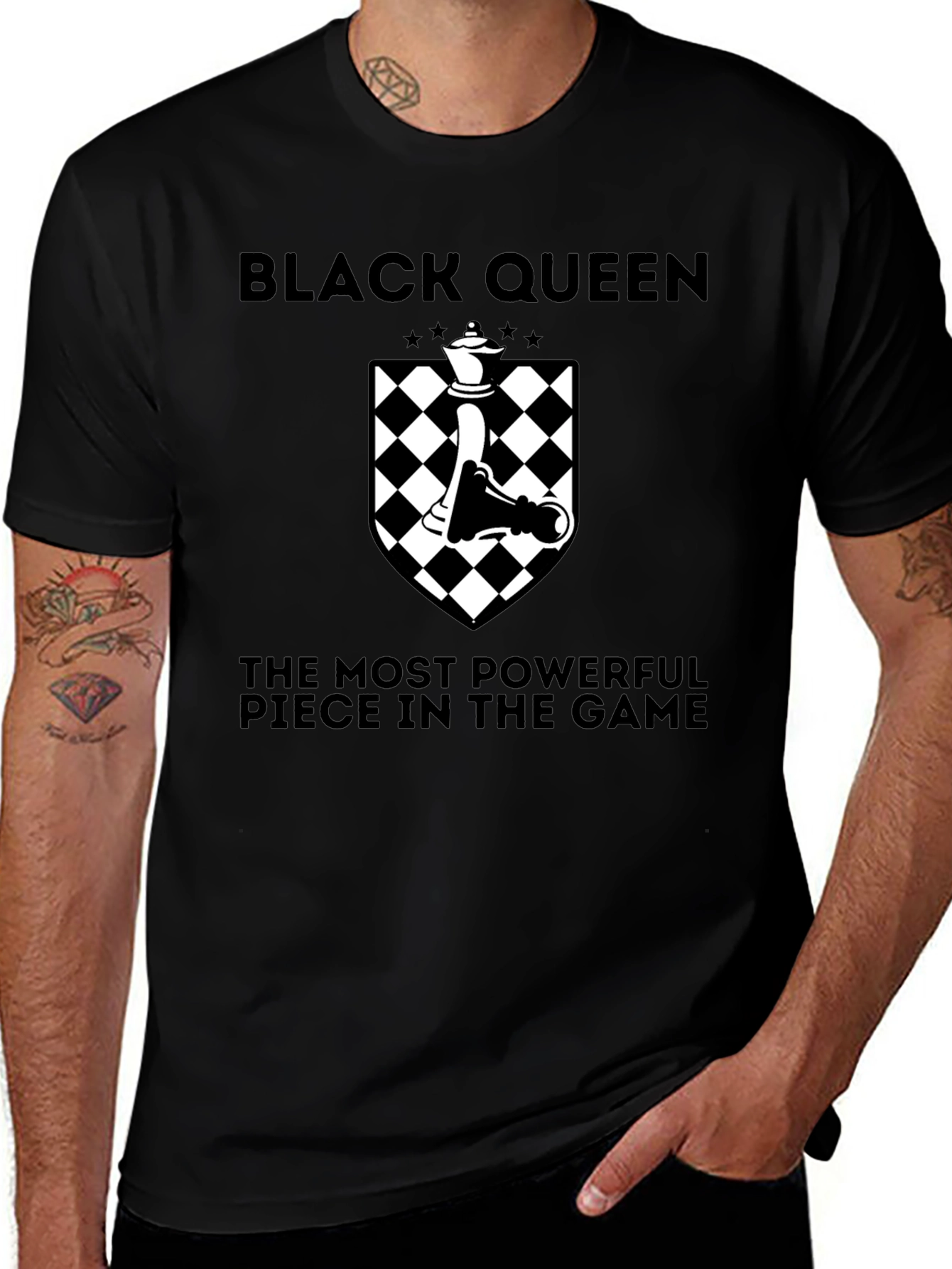 Black Queen Chess T-Shirt: Powerful Game Piece Tee