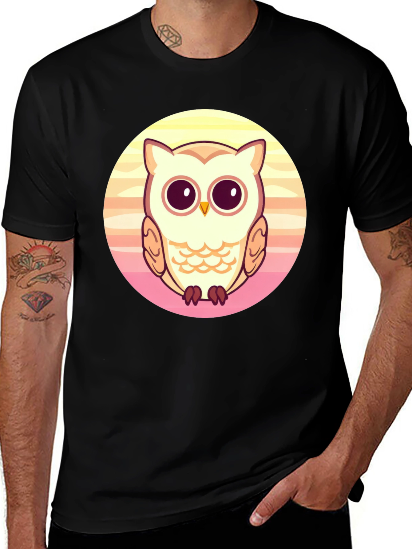 Variant 6 of Cute Owl Graphic Tee - Unique Design!