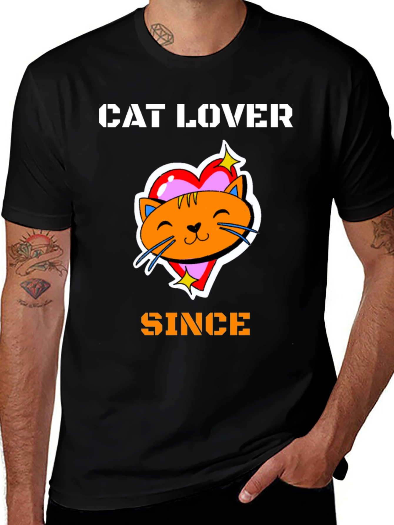 Variant 12 of Cat Lover Since T-Shirt - Black