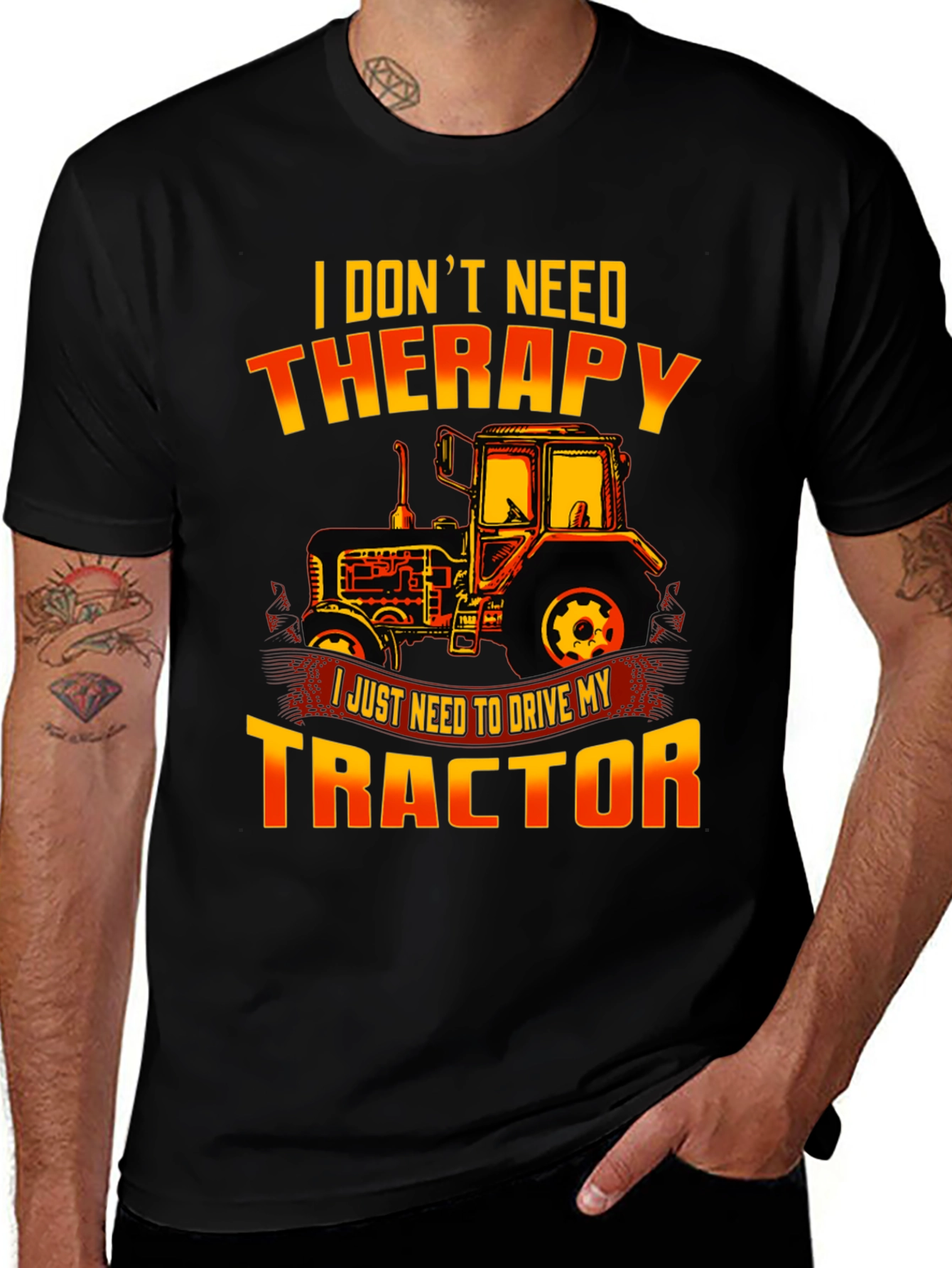 Variant 17 of Funny Tractor Therapy T-Shirt