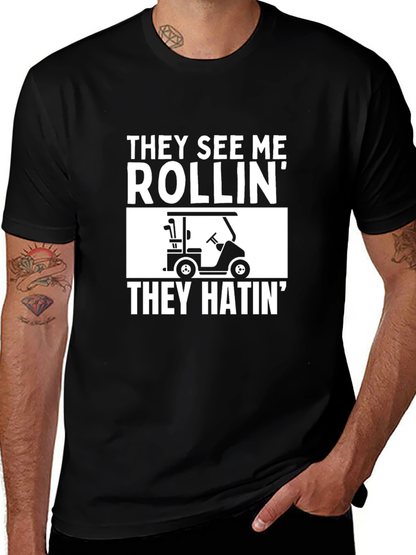 Variant 20 of They See Me Rollin' Golf T-Shirt