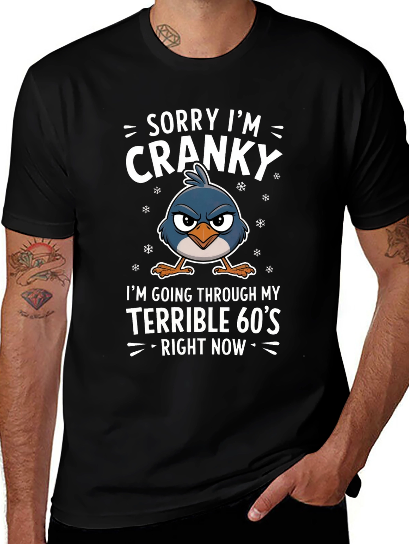 Variant 19 of Cranky 60's Humor T-Shirt
