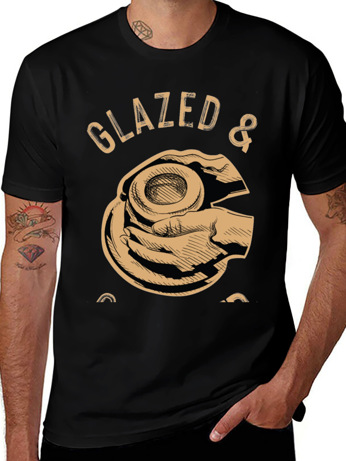 Variant 12 of Glazed & Confused Donut Lover Graphic T-Shirt