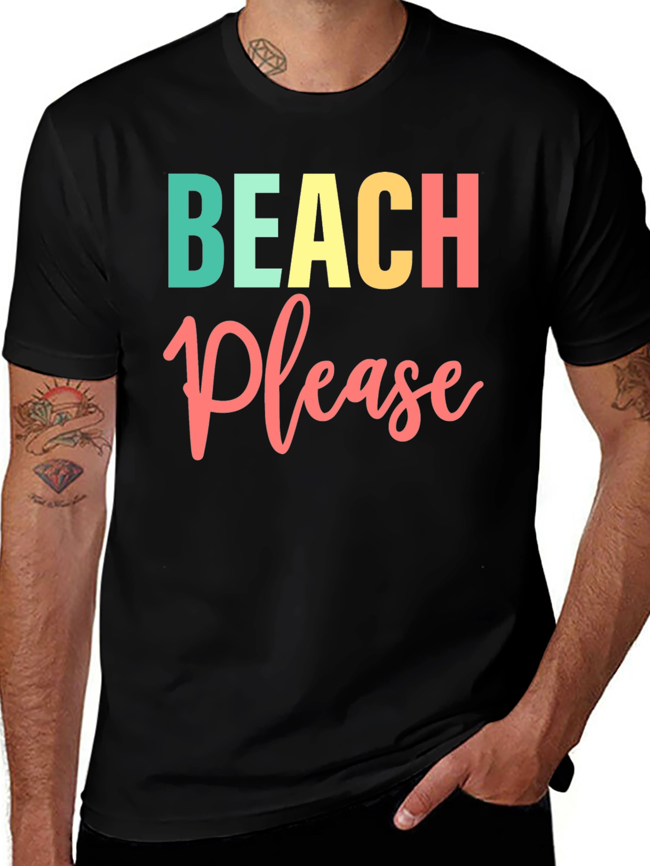 Variant 24 of Beach Please Graphic Tee - Summer Vacation T-Shirt