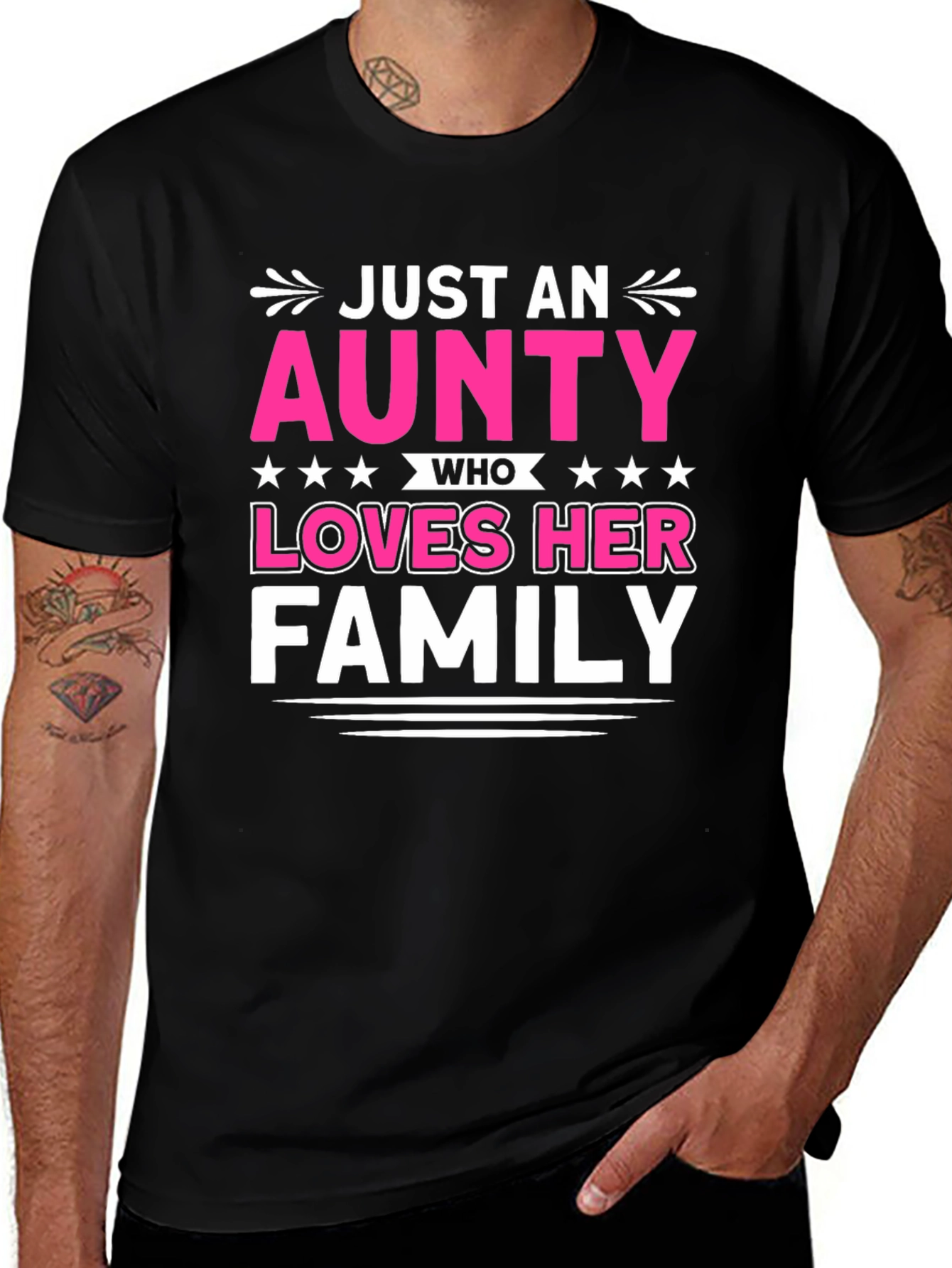 Variant 9 of Just An Aunty Who Loves Her Family T-Shirt