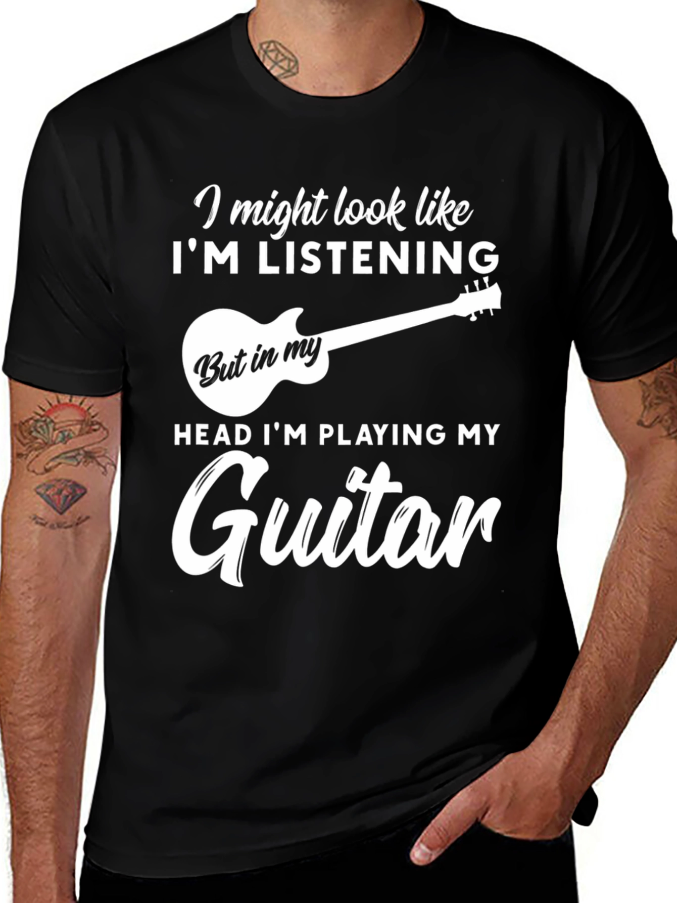 Variant 21 of Guitar Player T-Shirt - Funny Musician Tee