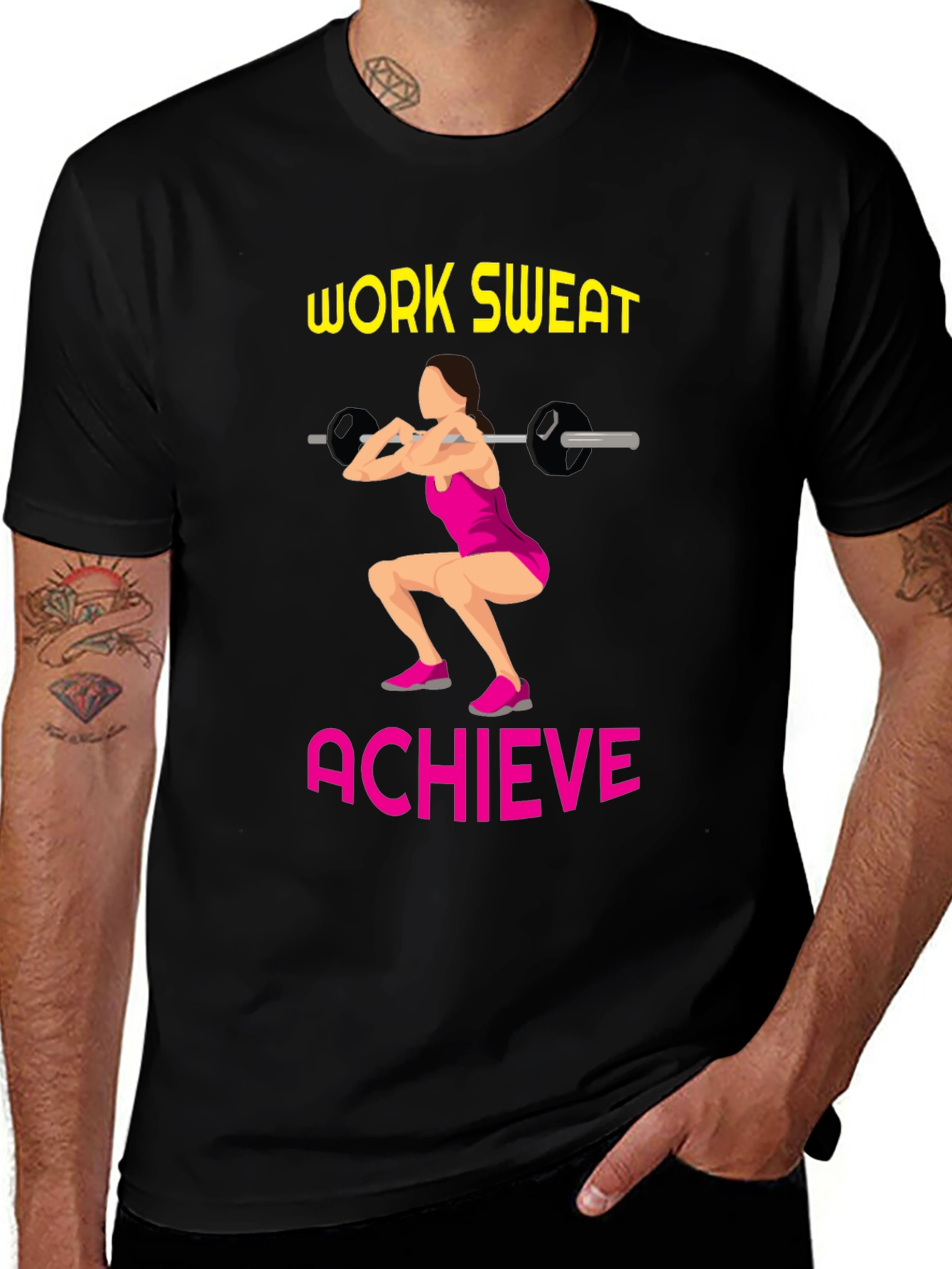 Workout Motivation T-Shirt: Work Sweat Achieve
