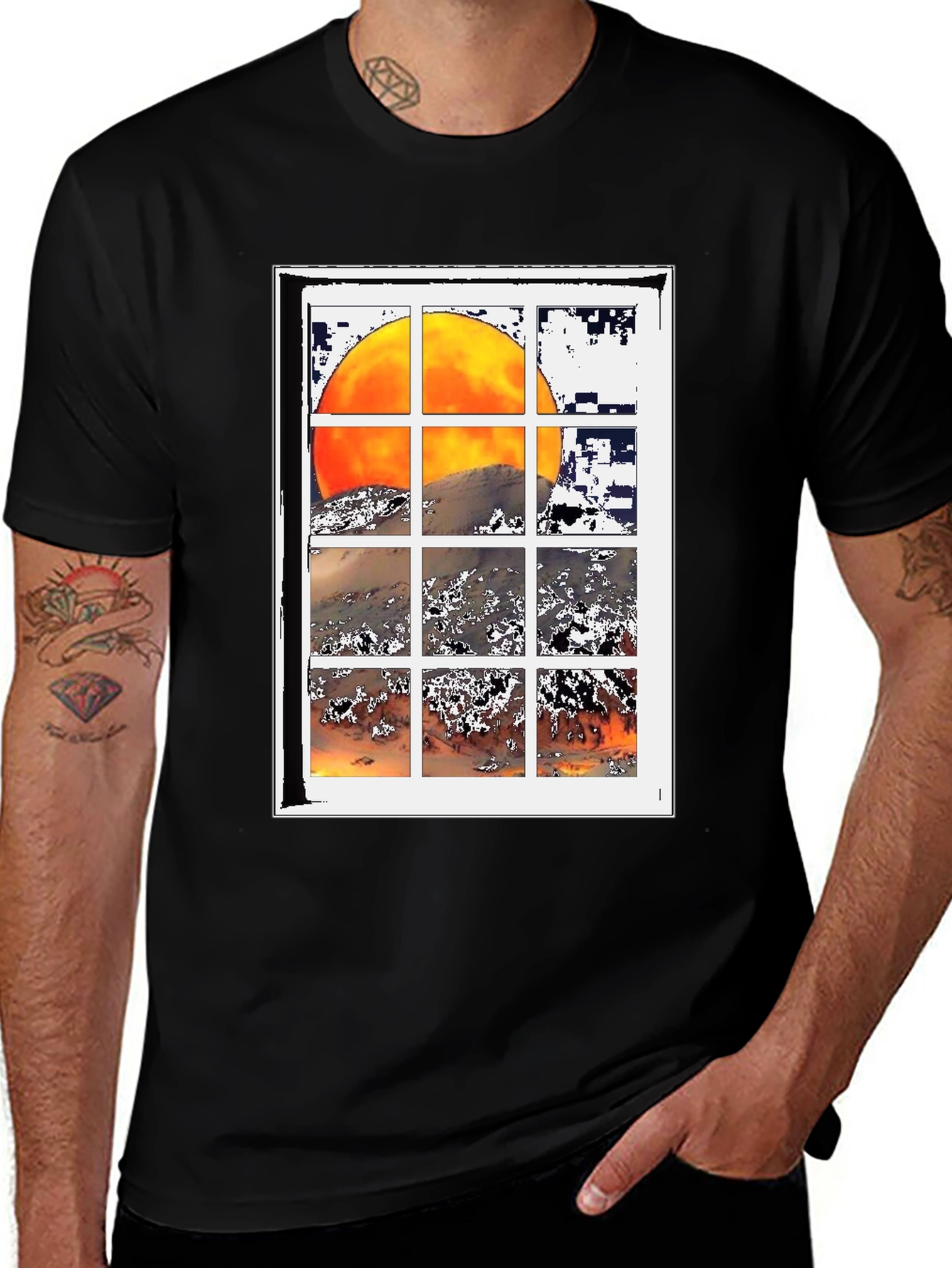 Variant 11 of Abstract Window Graphic Print Tee