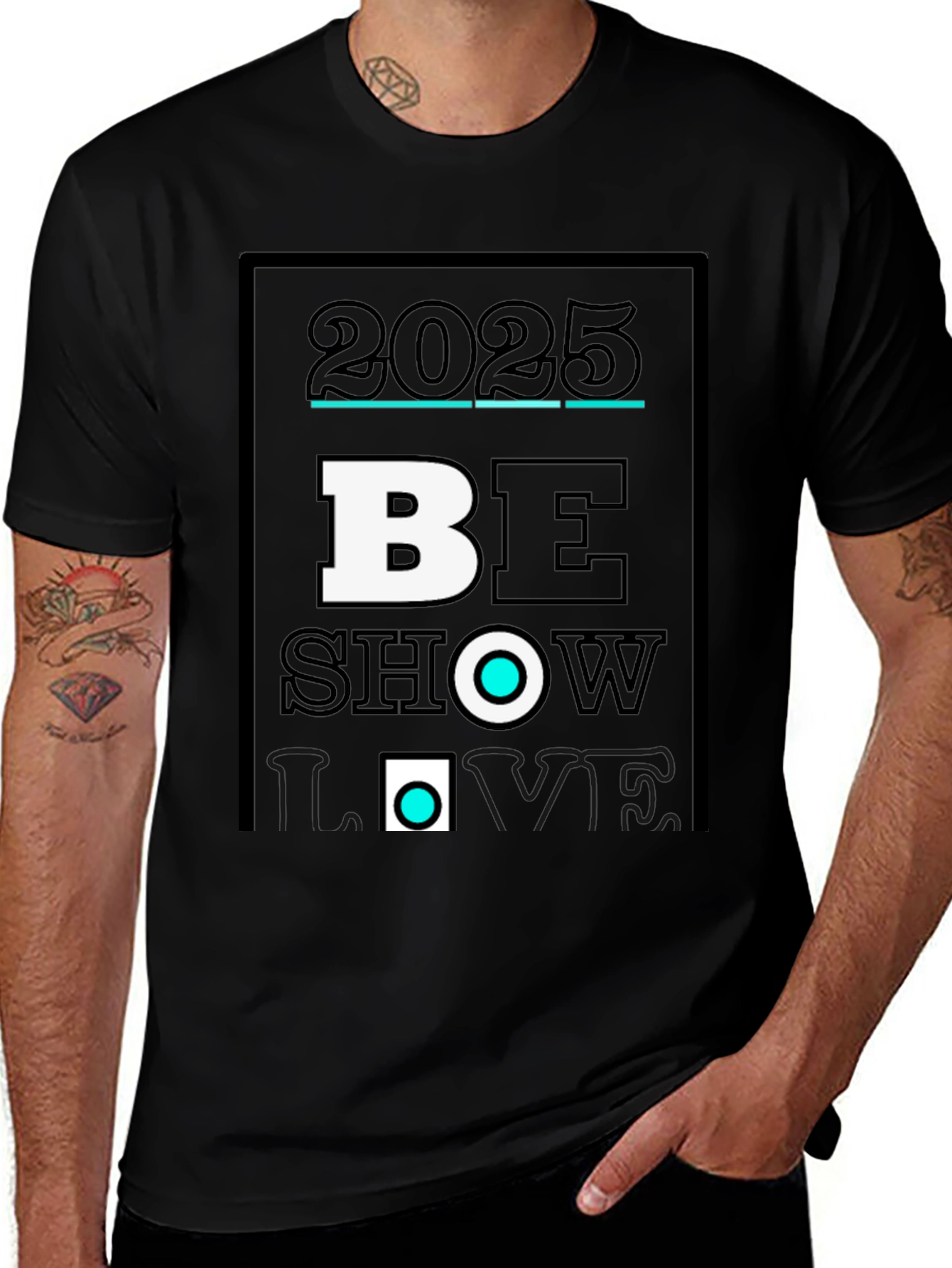 Variant 21 of 2025 Be Show Love Black Graphic Tee