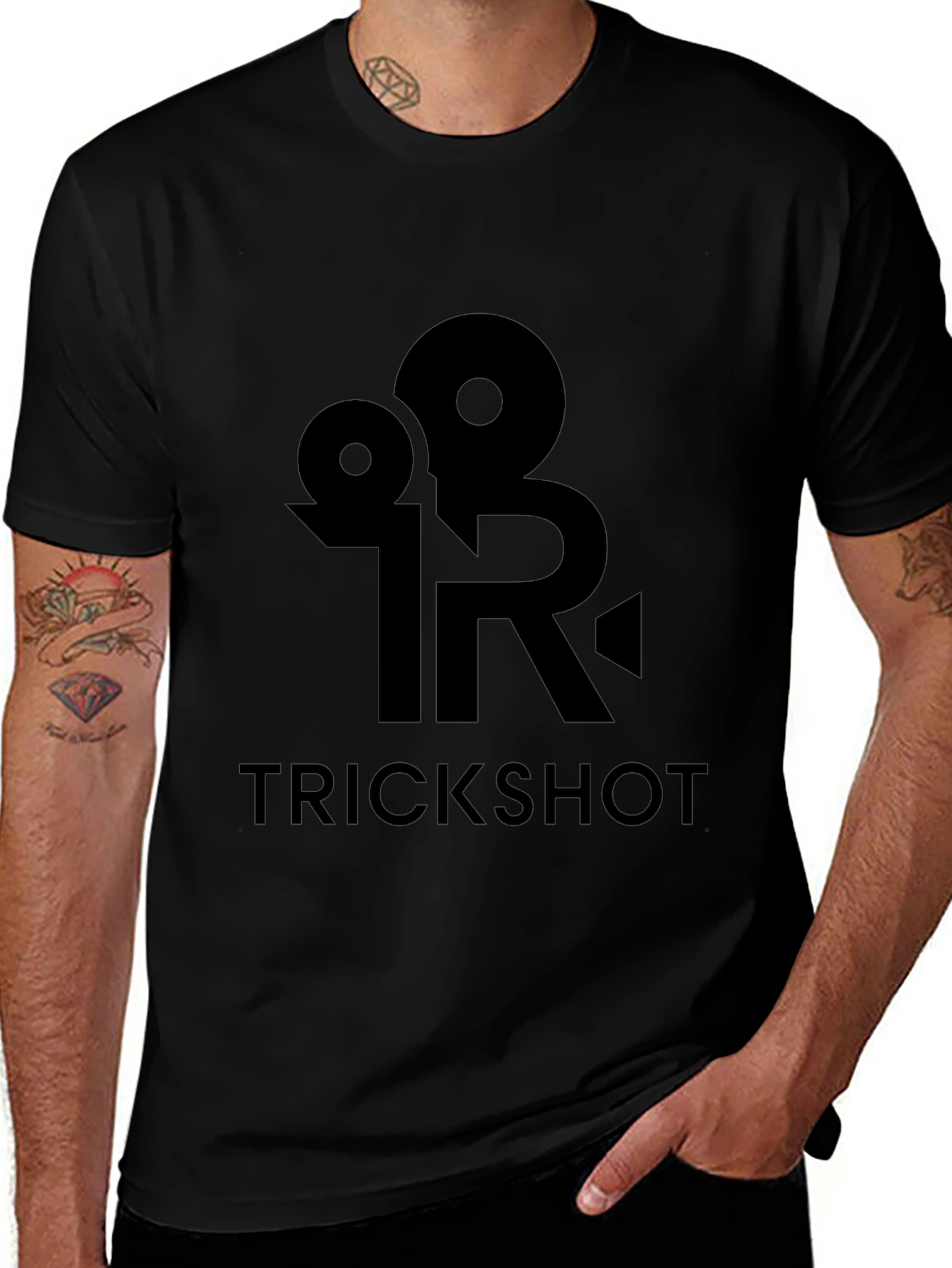 Variant 22 of Trickshot Black Graphic Tee - Stylish & Unique