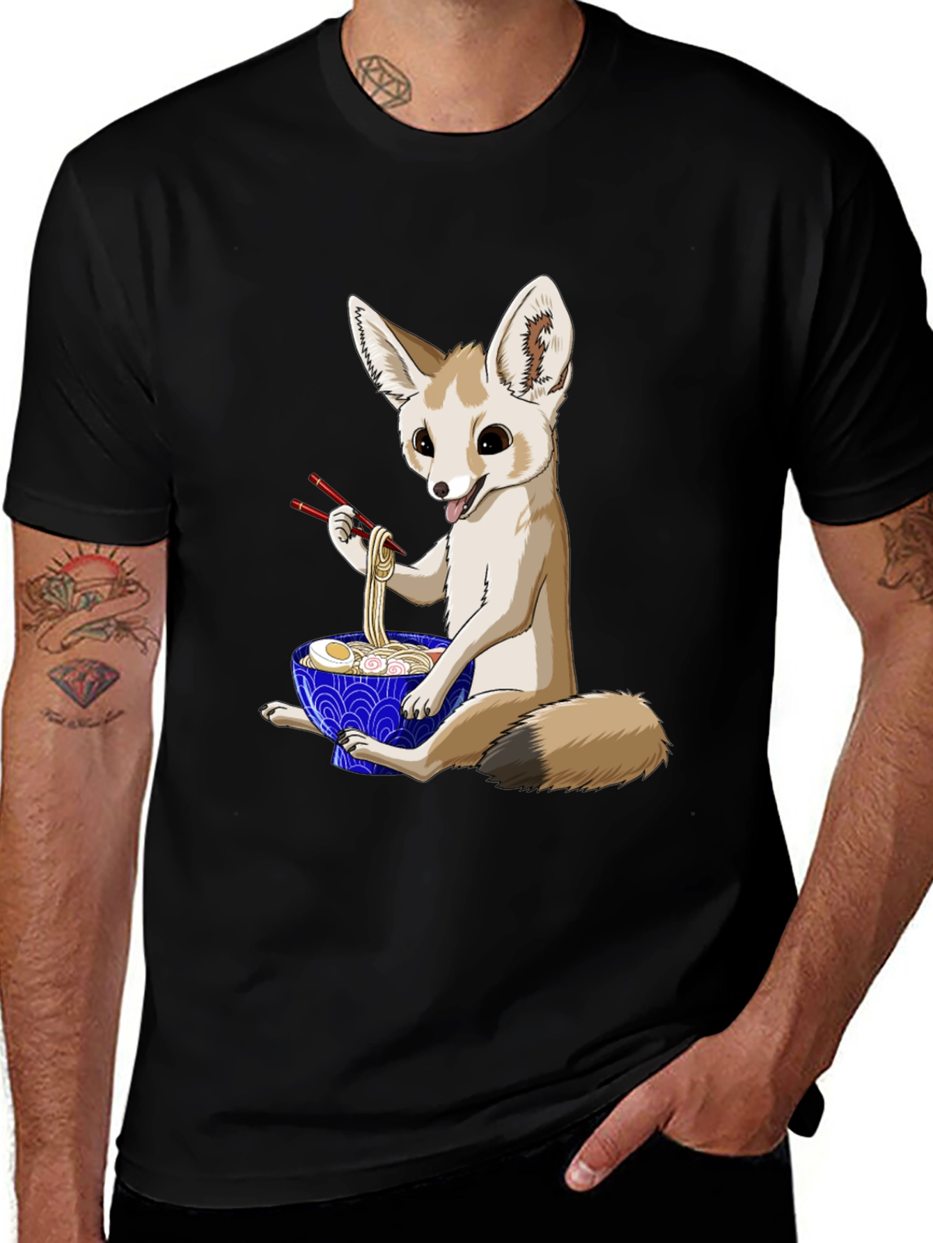 Variant 23 of Fox Ramen T-Shirt - Cute Animal Tee
