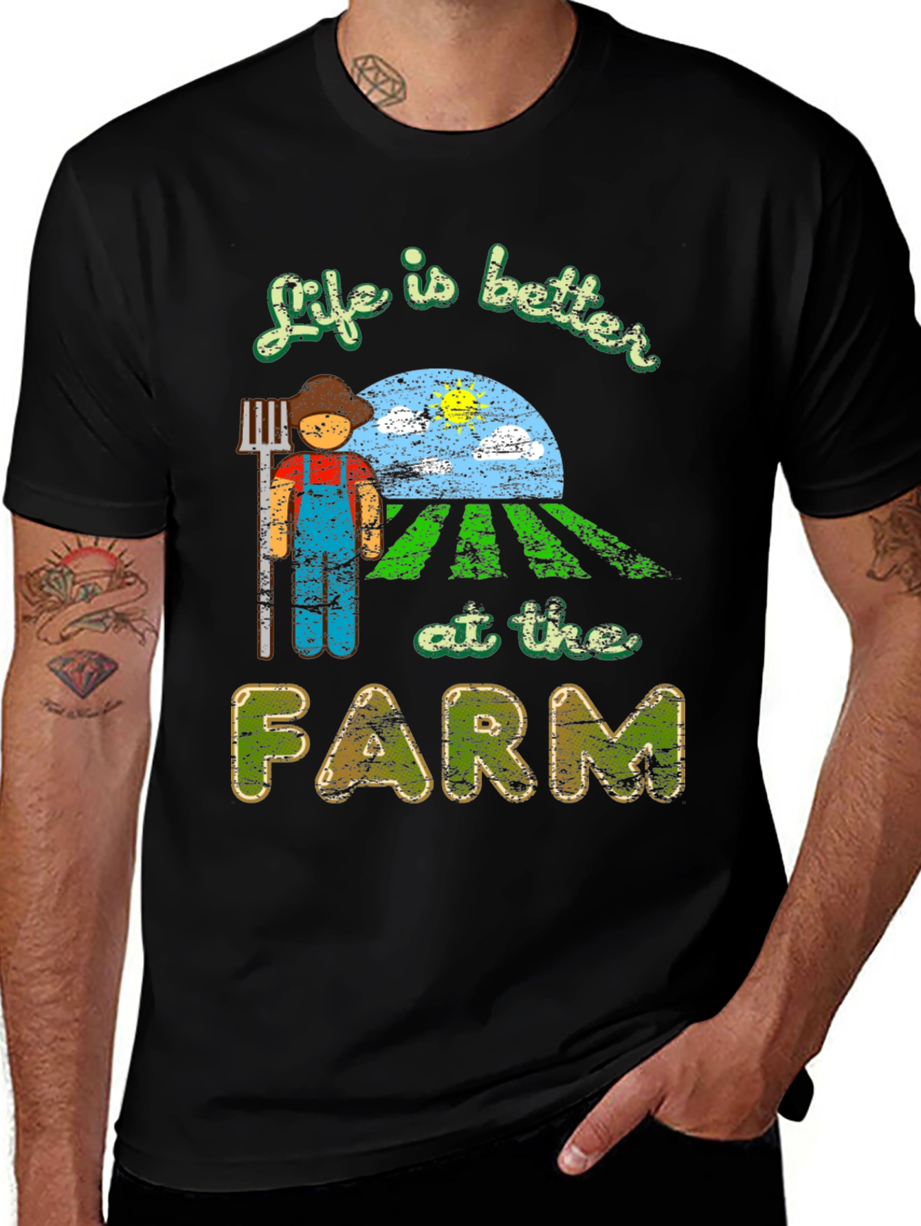 Variant 19 of Life is Better at the Farm Graphic T-Shirt