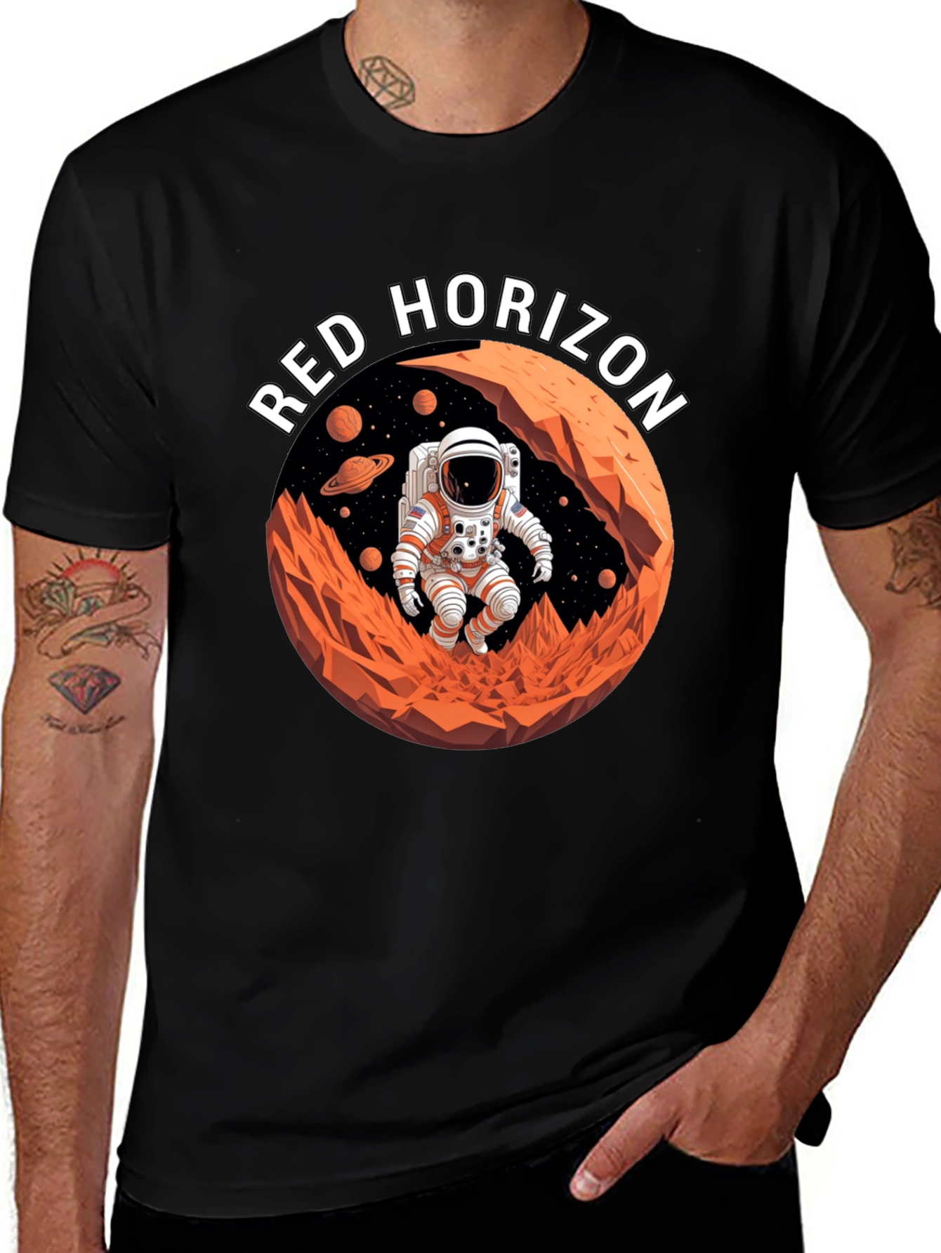 Variant 24 of Red Horizon Astronaut T-Shirt - Space Adventure