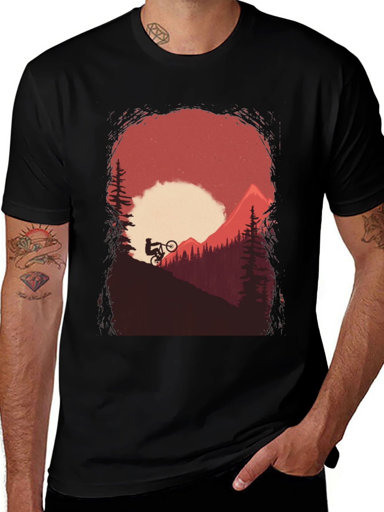 Variant 19 of Mountain Biker Graphic Tee - Adventure Awaits