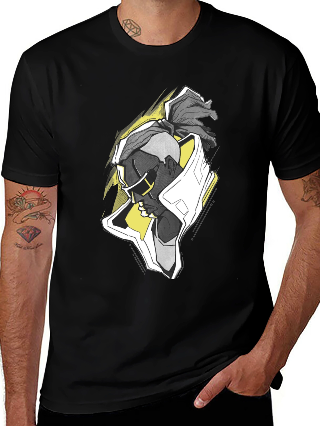 Variant 11 of Stylish Black T-Shirt with Graphic Design