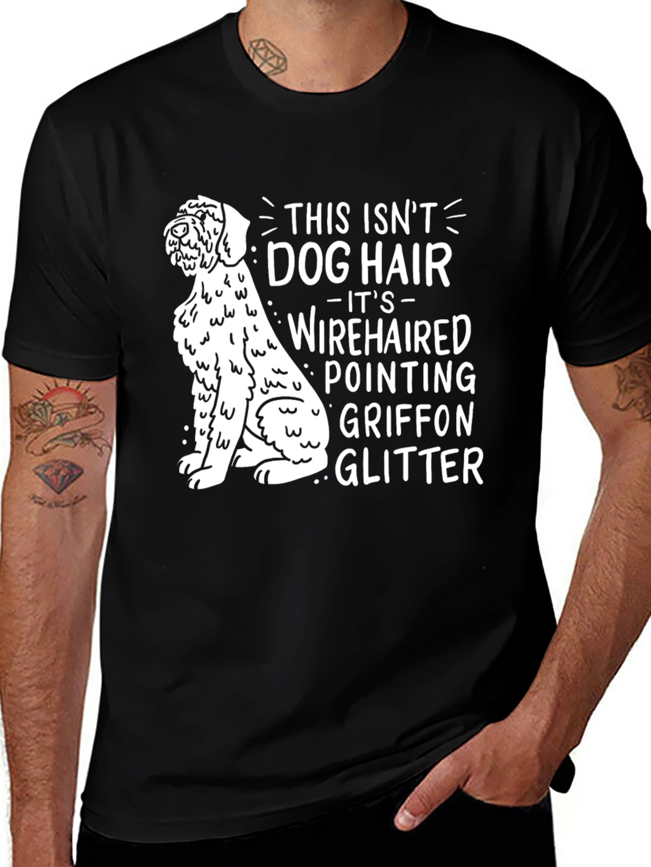 Wirehaired Pointing Griffon Dog Hair T-Shirt