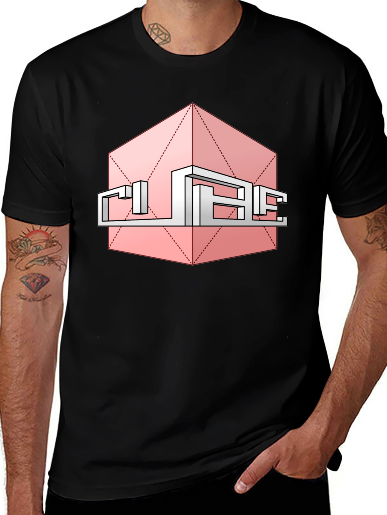 Variant 24 of Abstract Cube Graphic Tee - Modern Style